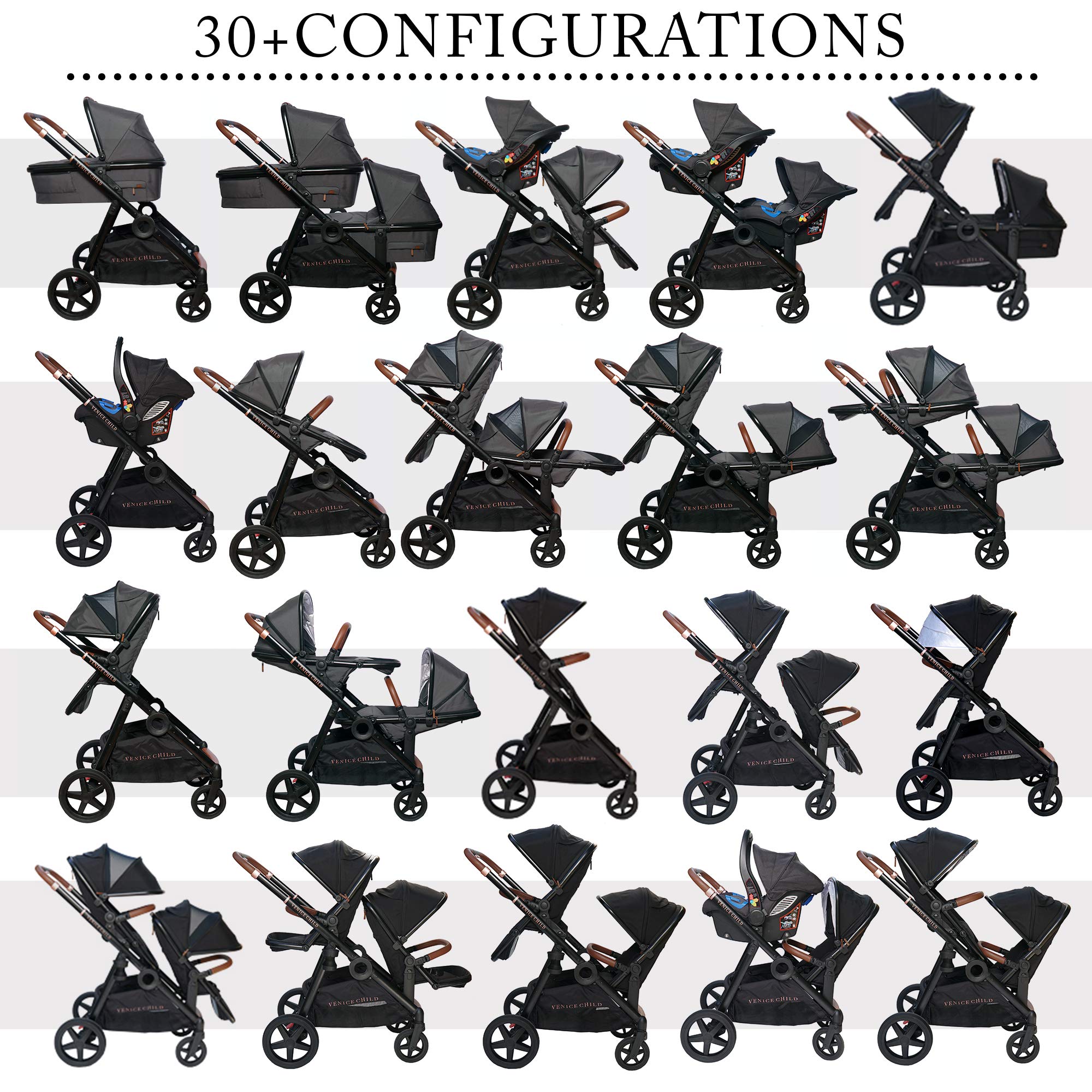Venice Child Maverick Stroller System - Lightweight Travel Stroller for Toddlers & Infants | Perfect for City Walks, Shopping & Air Travel