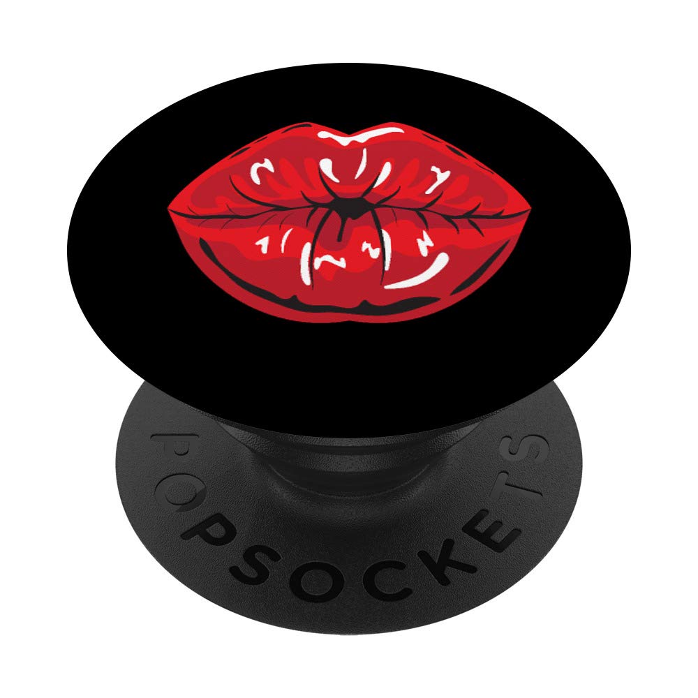 Red Lips Kissing Design T-Shirt - Trendy Graphic Tee for Women & Girls - Perfect for Valentine's Day, Date Night & Casual Wear