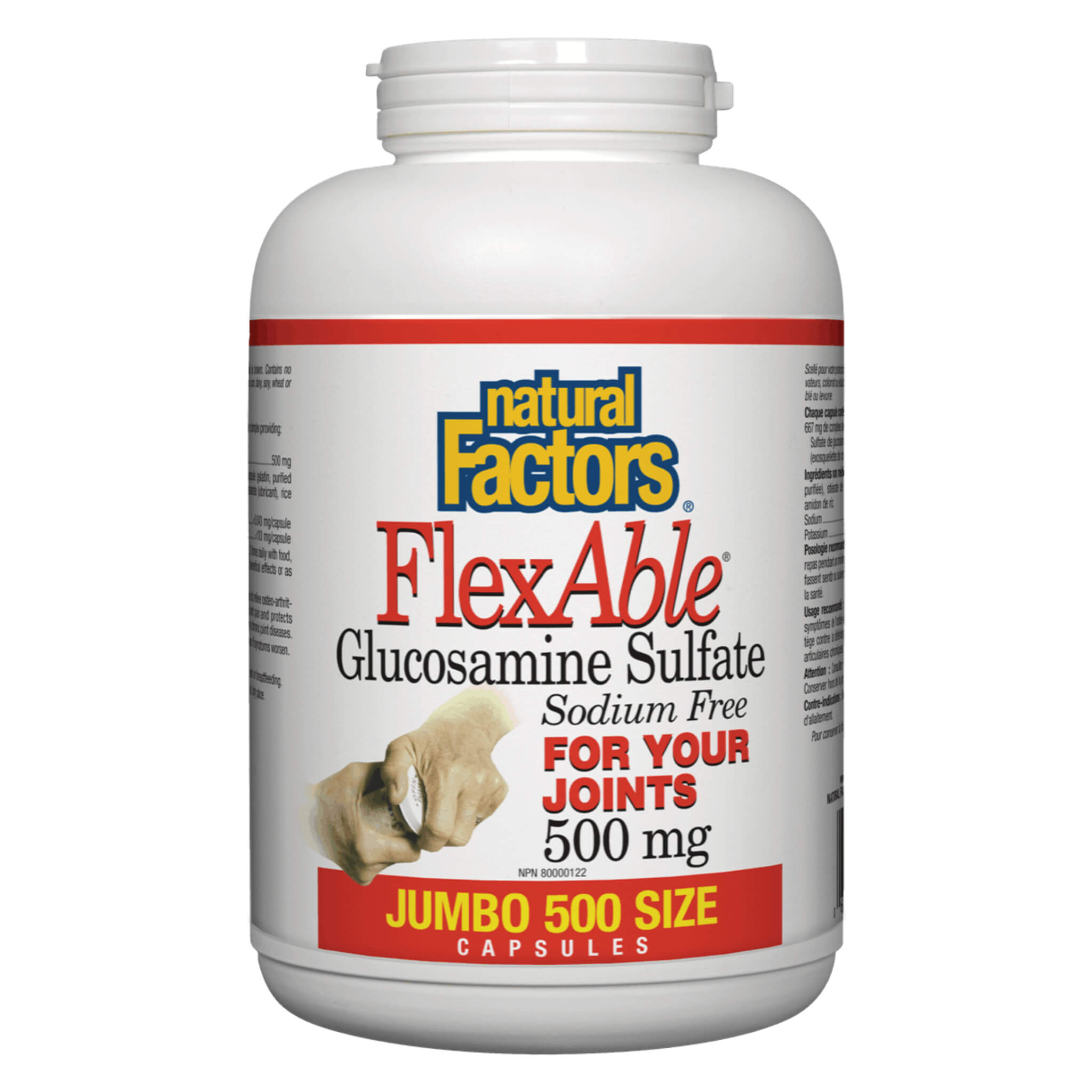 FlexAble Glucosamine Sulfate 500mg Capsules - Premium Joint Support Supplement for Pain Relief & Mobility - Ideal for Athletes, Seniors & Active Lifestyles