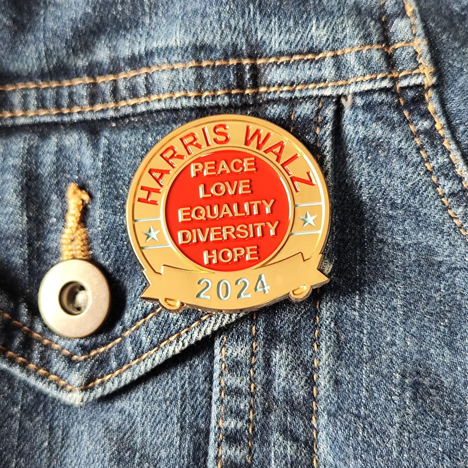 RBG Pin - Women Girl Power Feminist Badge - Notorious I Dissent Lapel Pin - Tribute to Ruth Bader Ginsburg & Kamala Harris - Justice Themed Brooch for Clothing, Bags, Backpacks & Hats - Perfect for Political Rallies, Women's Rights Events & Supreme Court Supporters