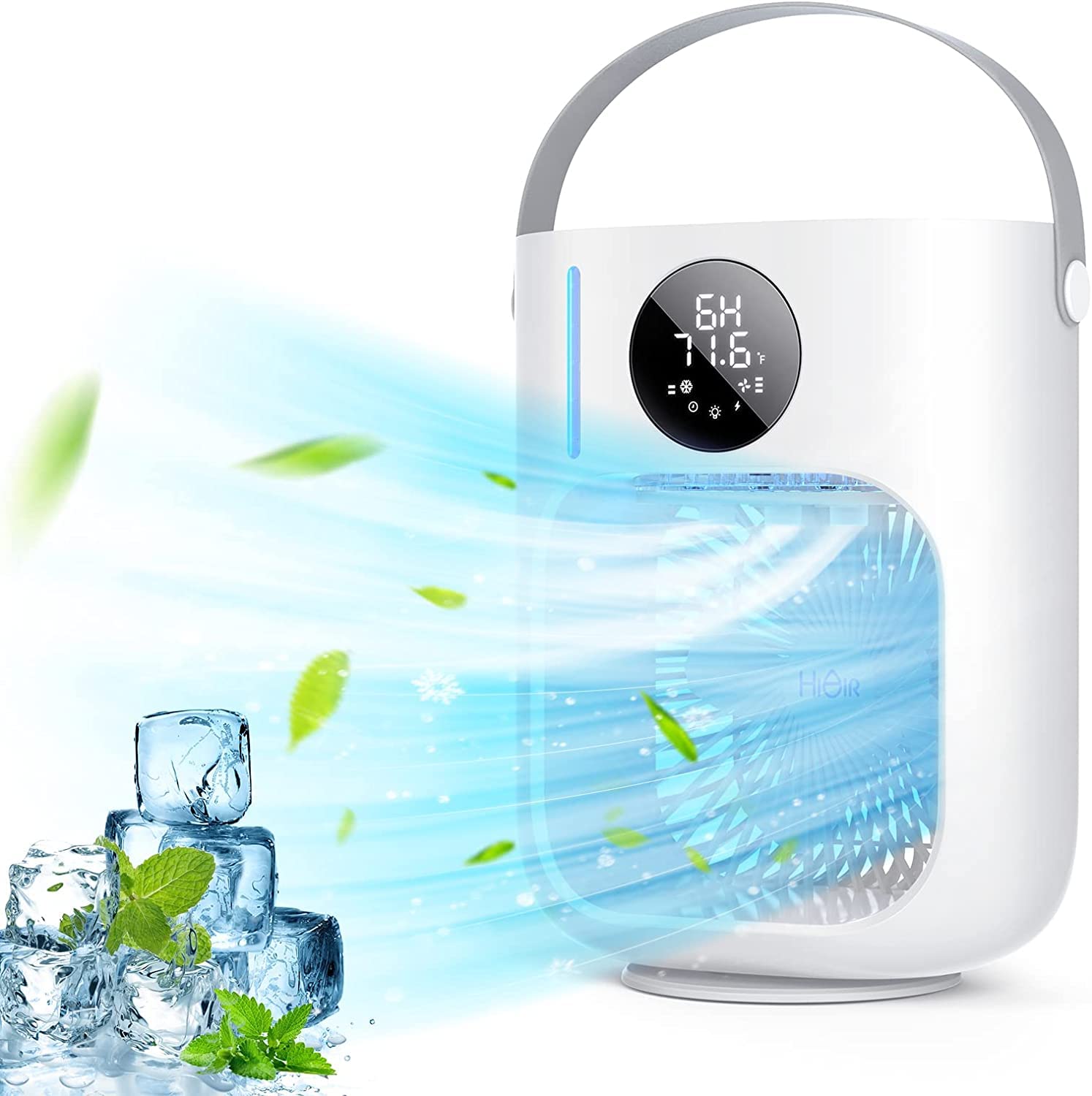 Portable Air Cooler - Personal Evaporative Cooler with USB Rechargeable Battery for Home, Office, and Outdoor Use - Perfect for Camping, Travel, and Hot Weather Relief