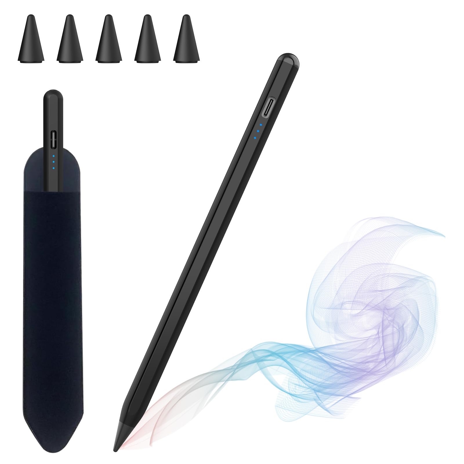 Apple Pencil for iPad (2018-2023) - Fast Charging, Tilt & Pressure Sensitive Stylus Pen with Magnetic Attachment - Compatible with iPad Pro 11/12.9