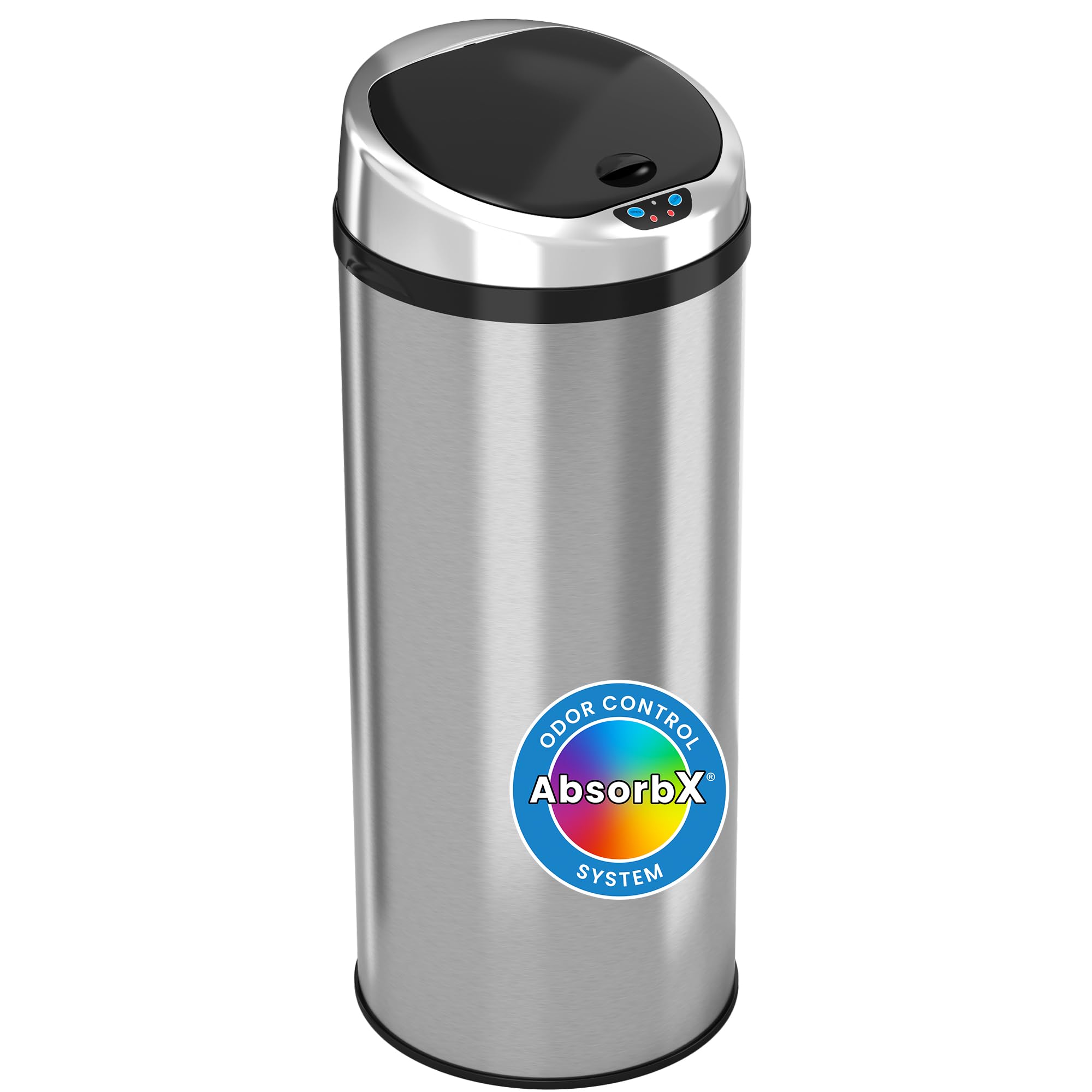 iTouchless 13 Gallon Automatic Sensor Trash Can - Stainless Steel Touchless Garbage Bin with Motion Sensor for Kitchen, Office, Bathroom & Home Use