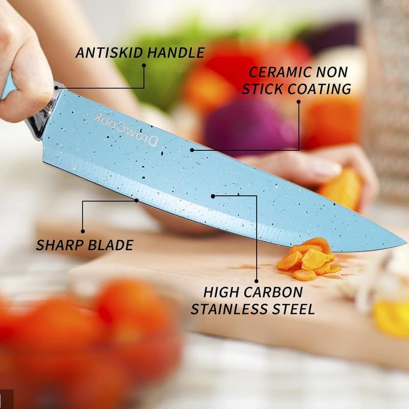 Professional Chef Knife Set - Sharp Kitchen Knives for Chopping Vegetables | Cooking & Food Prep