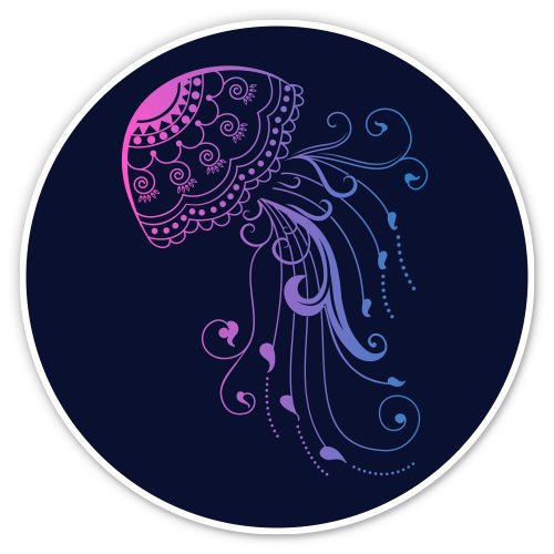 Vibrant Jellyfish Vinyl Stickers - Waterproof Decals for Car Windows, Bumpers & Laptops - Multiple Sizes - Perfect for DIY Crafts, Scrapbooking & Personalizing Devices