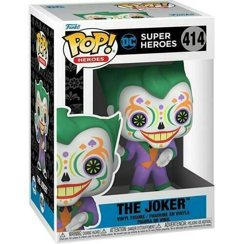 DC Super Heroes Dia De Los Joker Action Figure with Collectible Playing Card - Perfect for Comic Book Fans and Collectors Display