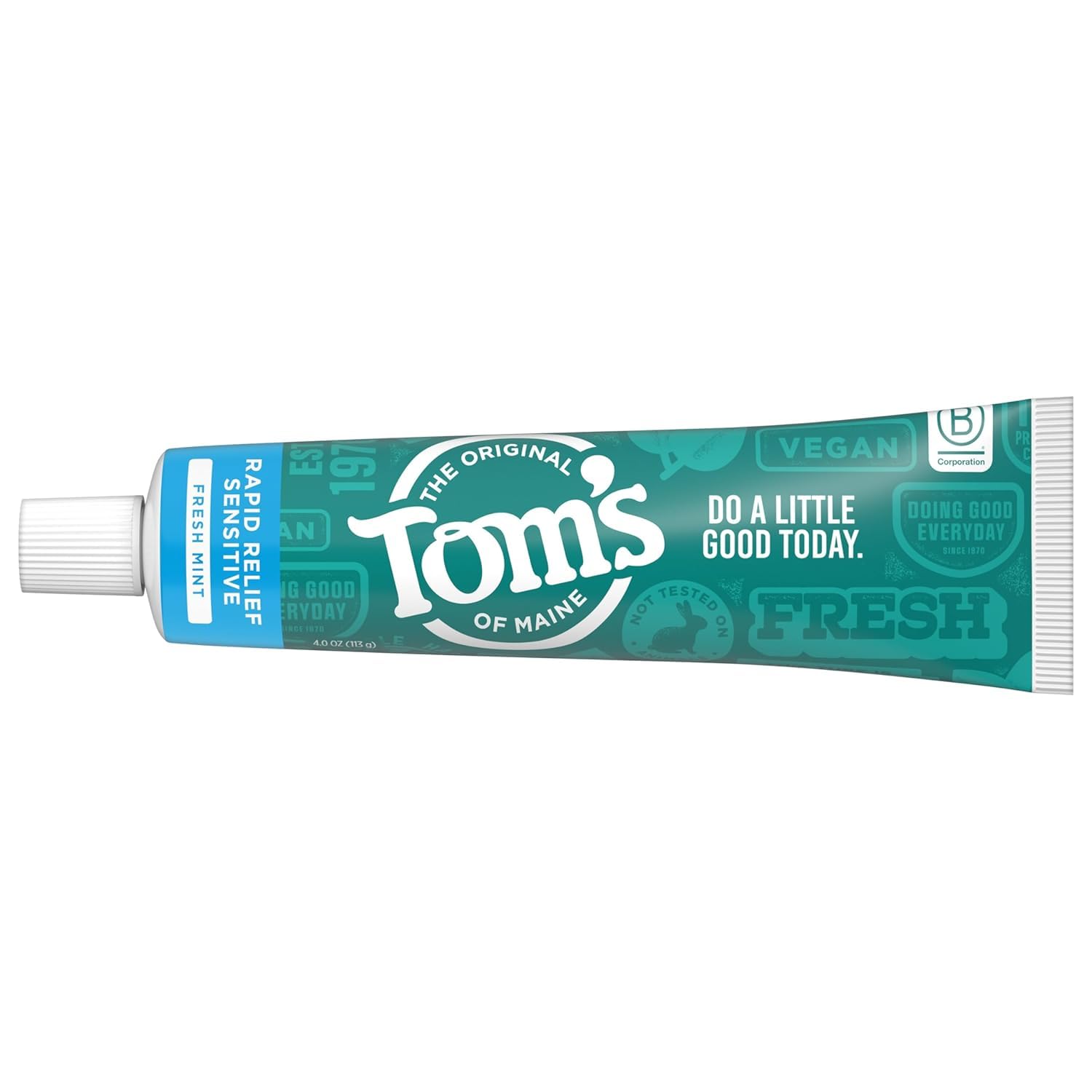 Tom's of Maine Rapid Relief Sensitive Natural Toothpaste - 4oz (Pack of 3) | Fluoride-Free for Sensitive Teeth & Gum Care | Ideal for Daily Oral Hygiene & Travel
