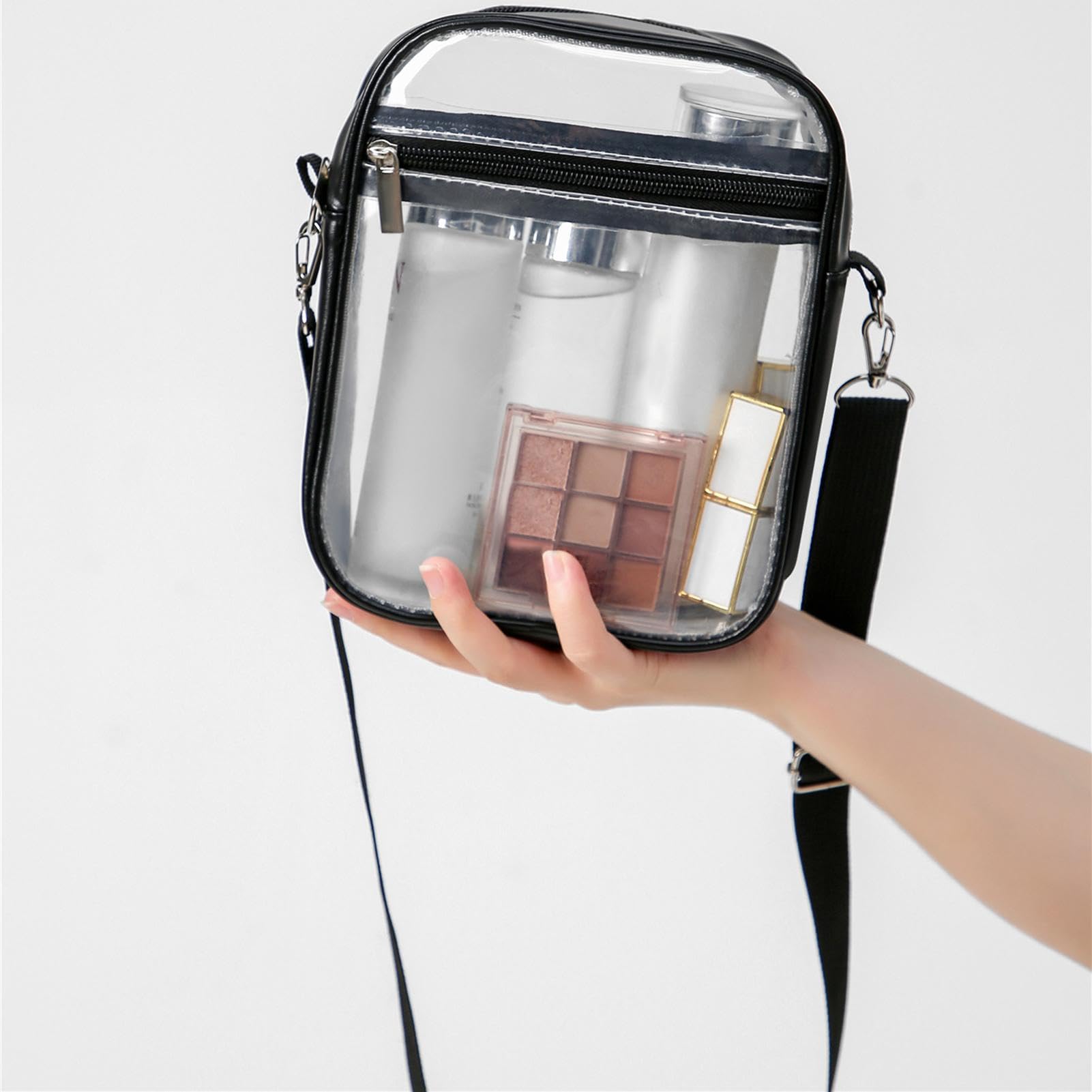 Clear Crossbody Purse - Stadium Approved Transparent Fanny Pack with Adjustable Removable Strap | Perfect for Concerts, Sports Events & Travel Security