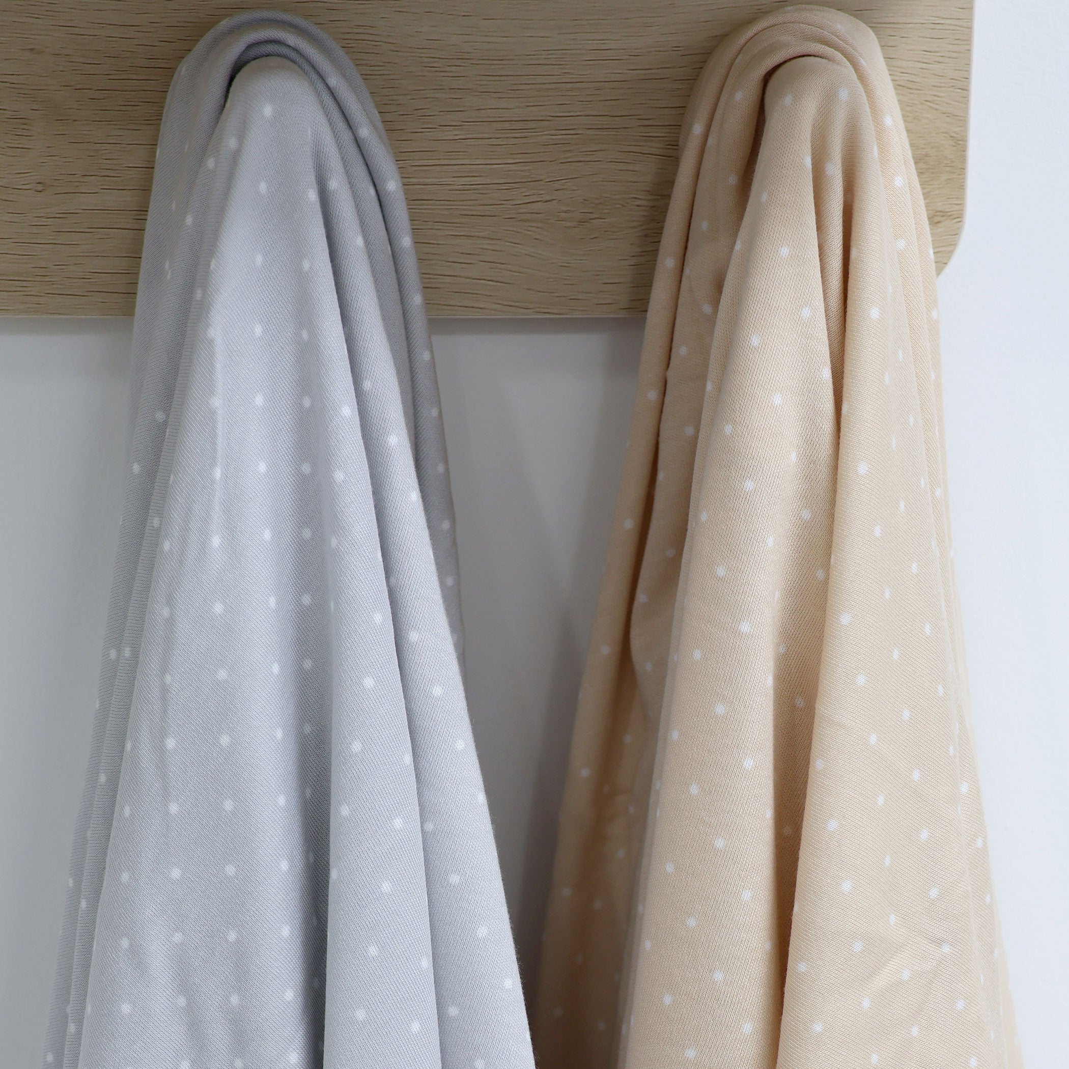 Soft Jersey Swaddle Wrap for Babies - 2 Pack in Grey & Taupe - Perfect for Newborns, Infants & Baby Showers