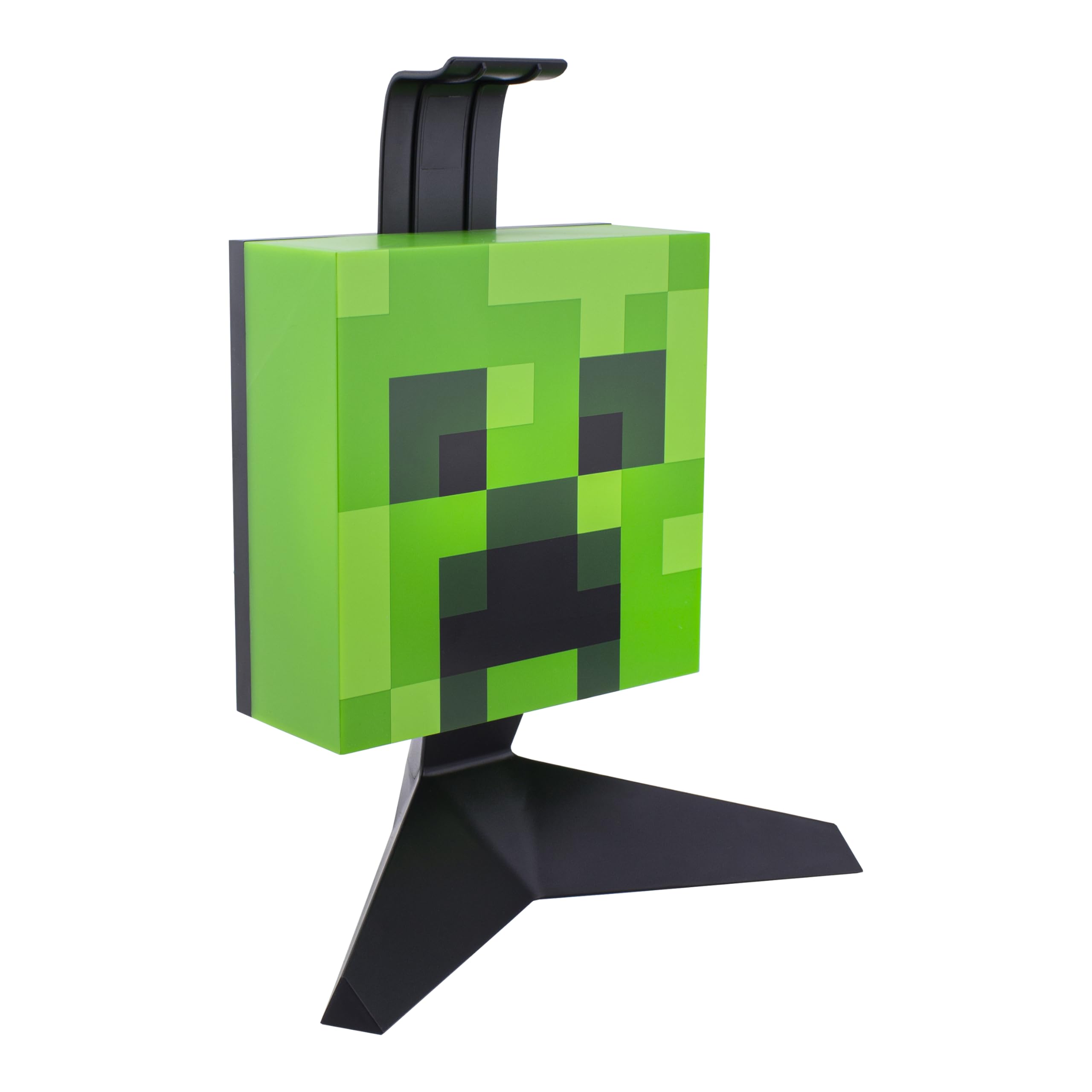 Official Minecraft Creeper Headphone Stand with LED Lights - USB Powered Gaming Headset Holder with 2 Lighting Modes, 9.3 Inch Gaming Room Decor for PC & Console Gamers - Perfect for Streaming Setup & Gamer Gift