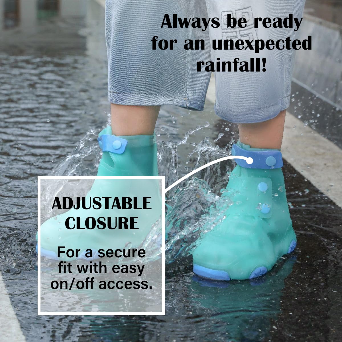 Waterproof Rain Shoe Covers for Kids - Reusable Galoshes & Overshoes for Boys and Girls - Perfect for School, Outdoor Play & Rainy Day Adventures
