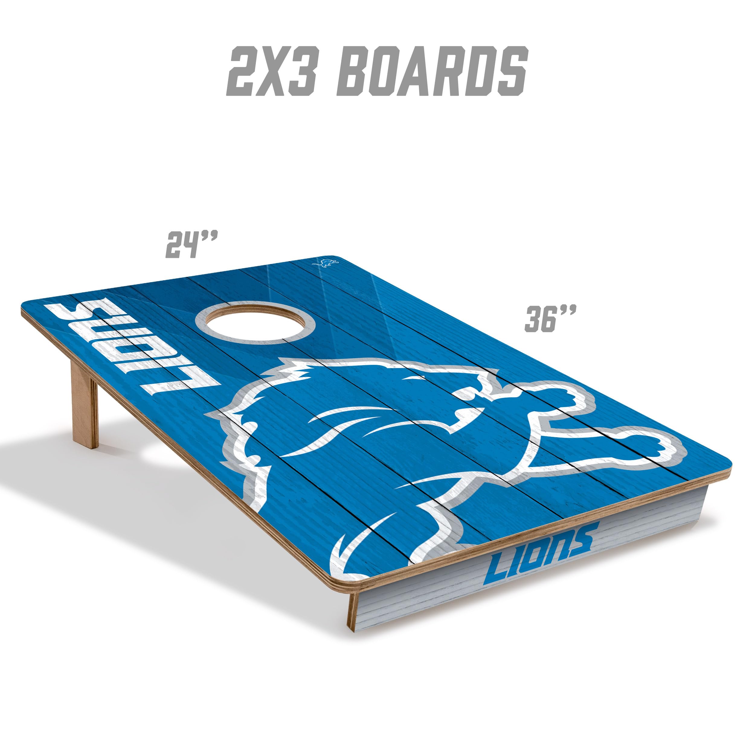 YouTheFan NFL 2’ x 3’ Wood Cornhole Game Set with Logo Bags - Official Team Cornhole Boards for Tailgating, Backyard Parties & Outdoor Games
