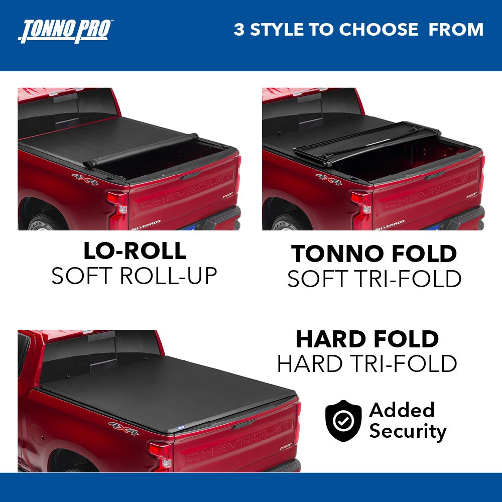 Tonno Pro Tonno Fold Soft Folding Truck Bed Tonneau Cover | 42-308 | Compatible with 2004-2008 Ford F-150 8' Bed (96