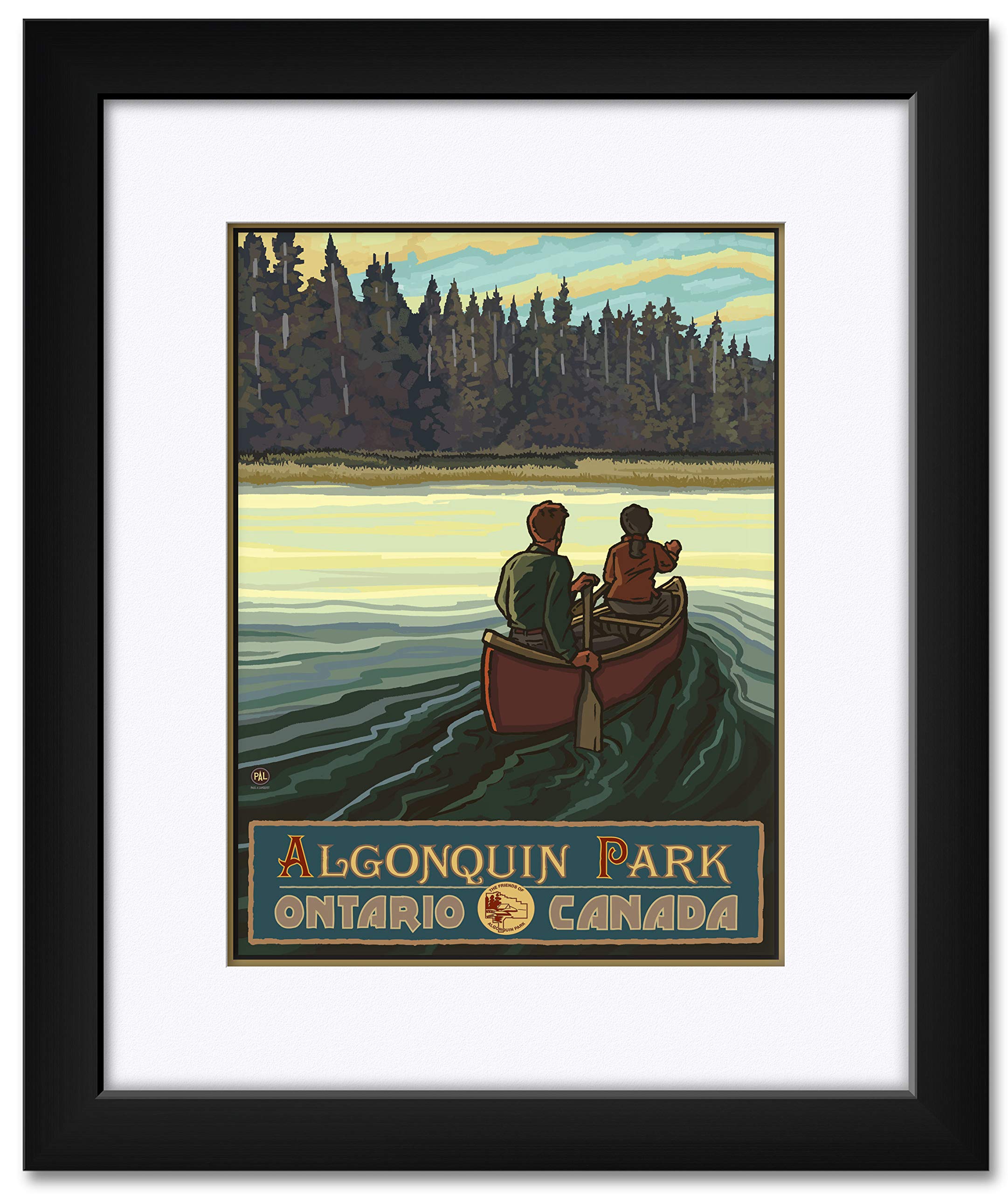 Paul A. Lanquist Framed Art Print - Algonquin Park Ontario Canada Lake Canoe Forest Landscape - 15