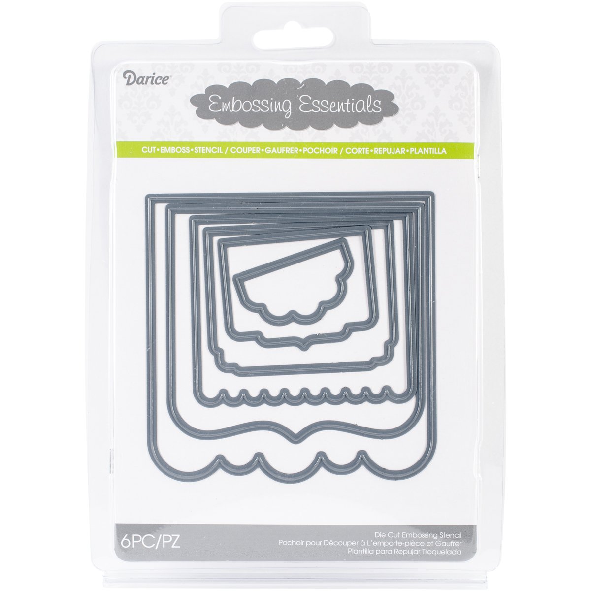 Darice Embossing Essentials Dies - 6-Pack Nesting Book Page Dies for Card Making, Scrapbooking & Paper Crafts | Perfect for DIY Greeting Cards, Wedding Invitations & Memory Albums