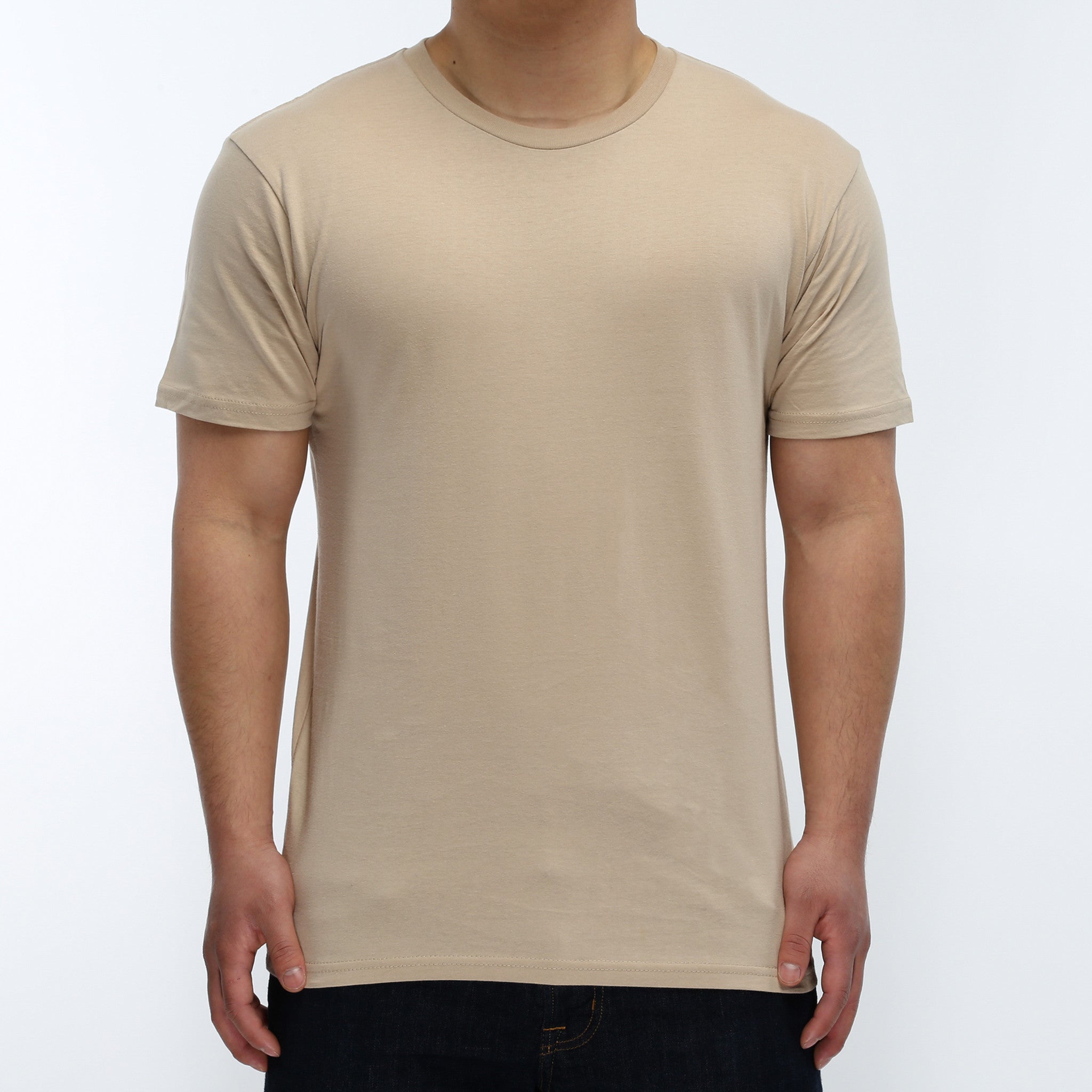 New Star Ultra Soft Short Sleeve Crew Neck T-Shirt for Men & Women - Comfortable Casual Wear for Everyday, Gym, and Outdoor Activities - Sand