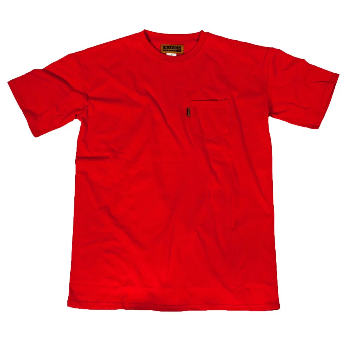 FIVE ROCK® Men's Casual Short Sleeve Pocket T-Shirt - Comfortable Cotton Tee for Everyday Wear, Work & Outdoor Activities