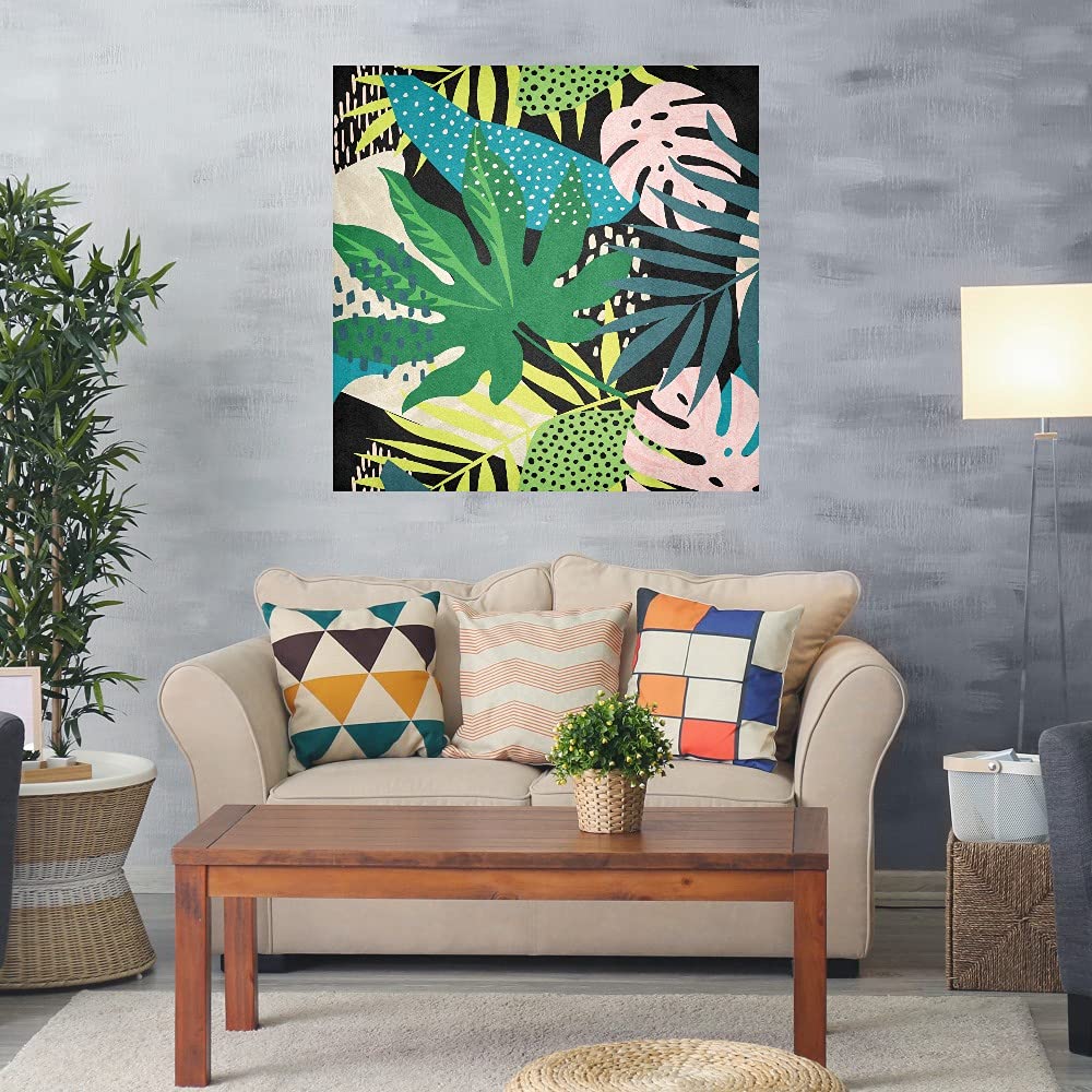 Premium Tropical Canvas Wall Art by Nikki Chu - 37x37 Inch Ready-to-Hang Painting for Living Room, Bedroom, Bathroom & Office Decor | Beach Theme Home Accent | Perfect for Coastal, Boho & Modern Interiors