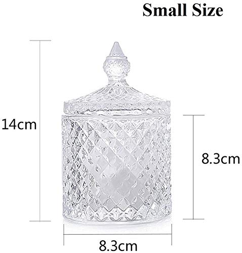 FTOF Glass Jars with Lids - Bathroom Storage Organizer Set, Cute Q-tip Dispenser & Vanity Canister for Cotton Swabs, Makeup Brushes - Perfect for Countertop Organization in Bathroom, Bedroom, and Vanity Areas