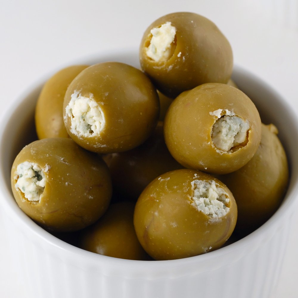 Premium Colossal Pitted Martini Olives - Perfect for Blue Cheese Stuffed Olives | Gourmet Cocktail Garnish & Charcuterie Board Essential