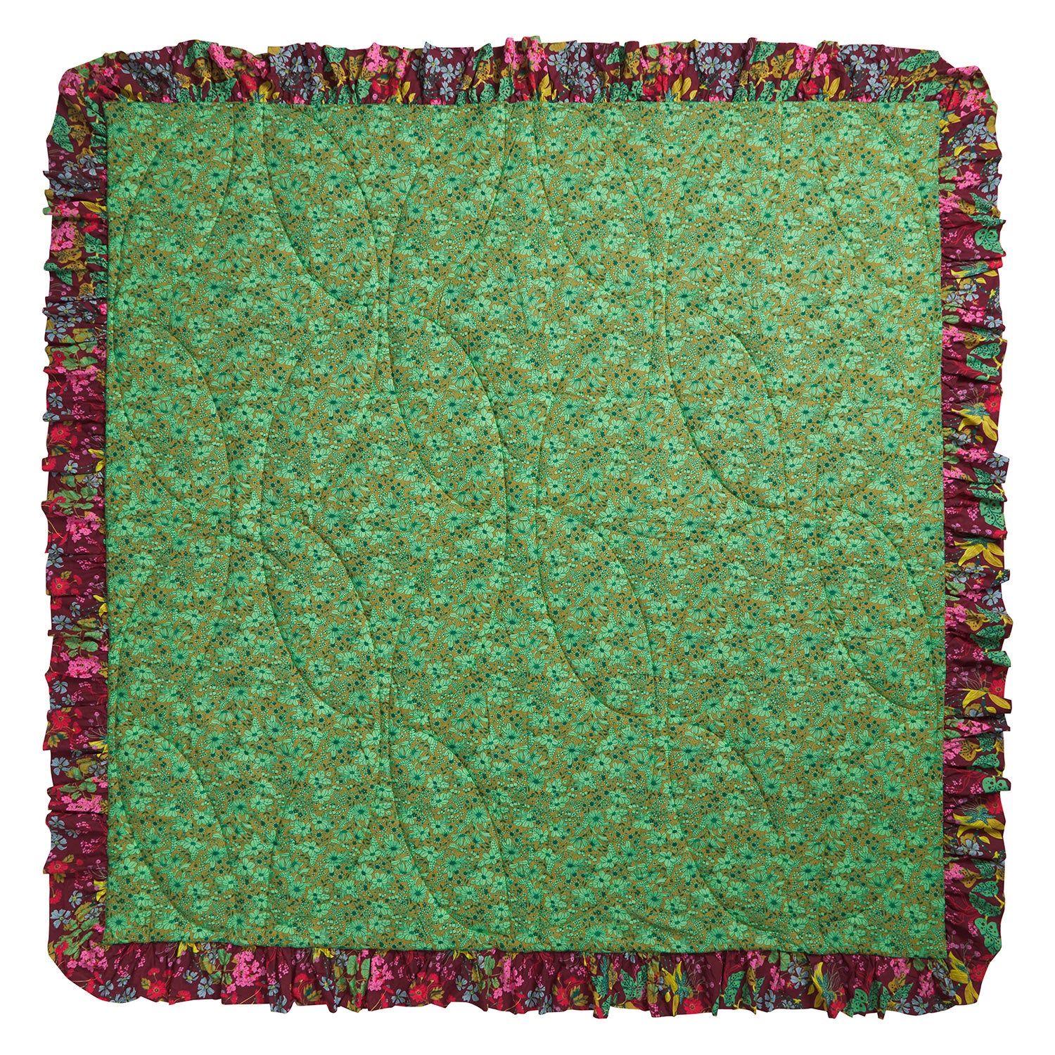 Genevieve Ruffle Bed Cover - Elegant Ruffled Quilted Bedspread for Queen Size Bed | Perfect for Master Bedroom, Guest Room & Cozy Home Decor