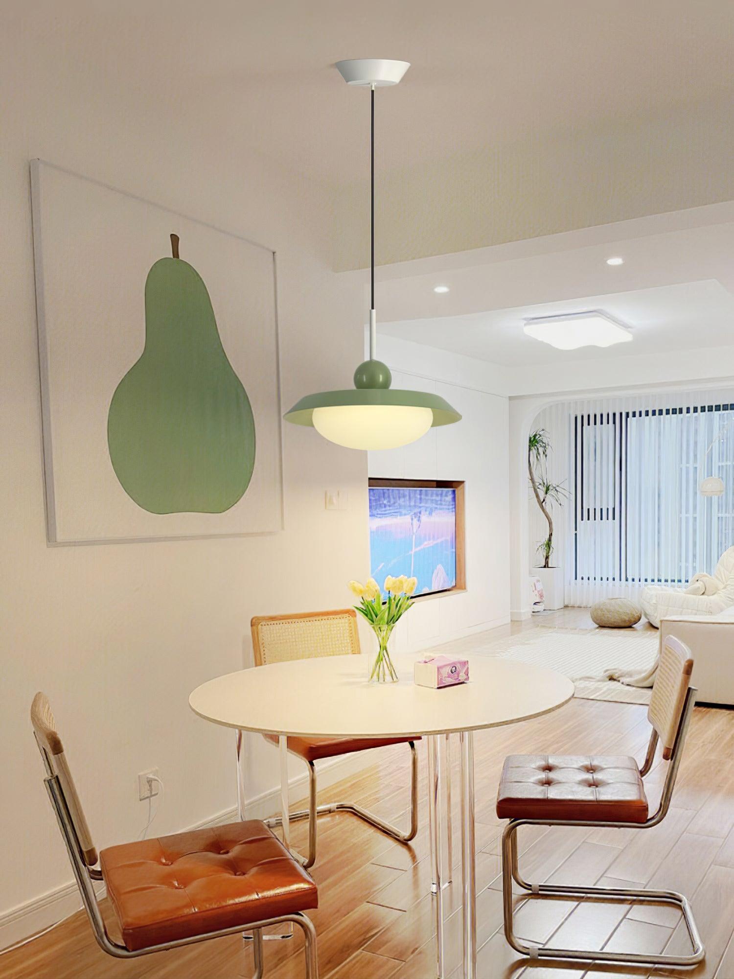 Morandi Style Layered Pendant Light - Modern Scandinavian Hanging Chandelier for Dining Room, Bedroom, Kitchen Island and Living Room Decor
