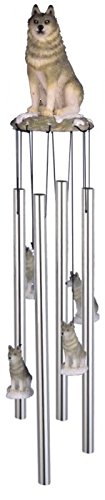 StealStreet SS-G-41857 Round Top Wolf Hanging Porch Wind Chime - Outdoor Garden Decor for Patio, Yard & Home Decoration