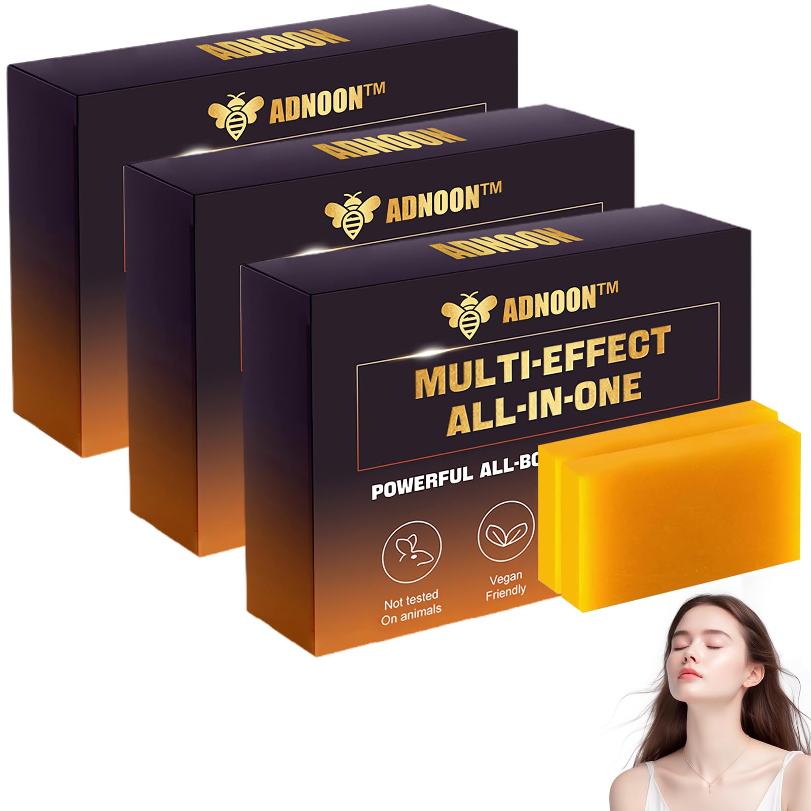Powerful All-Body Skincare Soap | Advanced Multi-Effect Complex Repair Cleansing Bar | For Face & Body Wash | Deep Cleansing, Moisturizing & Skin Repair | Perfect for Daily Use, Travel & Sensitive Skin Care (3 Pack)