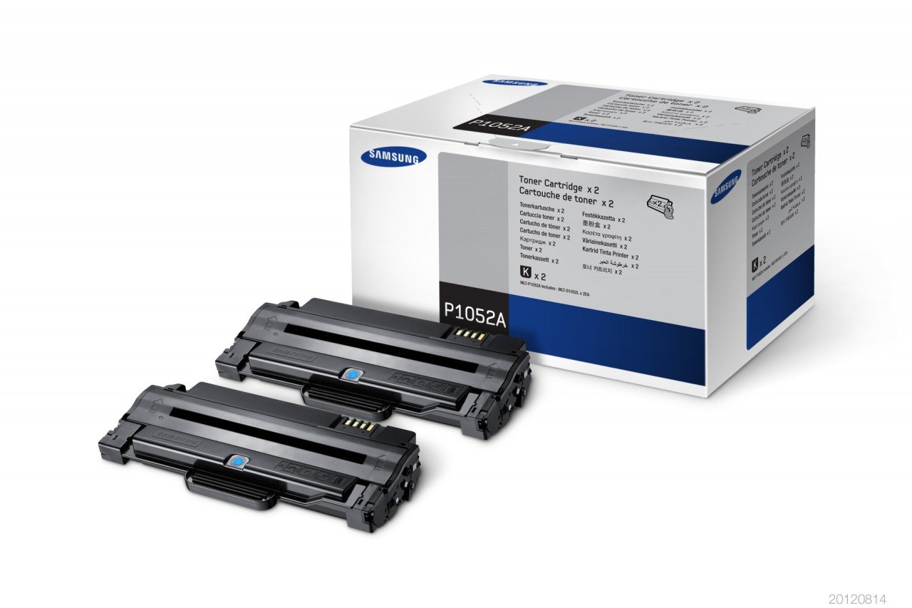 Original Samsung SV115A MLT-P1052A High Yield Black Toner Cartridge - 2 Pack for Laser Printers | Ideal for Office & Home Printing, Documents & Reports