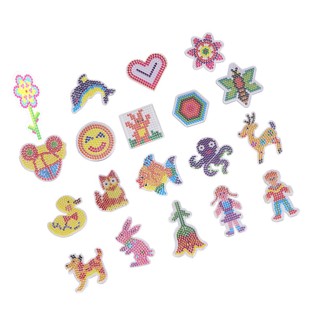 NUOBESTY 19pcs Pegboard Toys Set - Colorful Plastic Educational DIY Bead Kit for Kids, Children's Arts & Crafts Learning Activity - Perfect for Home, Classroom & Birthday Party Gifts