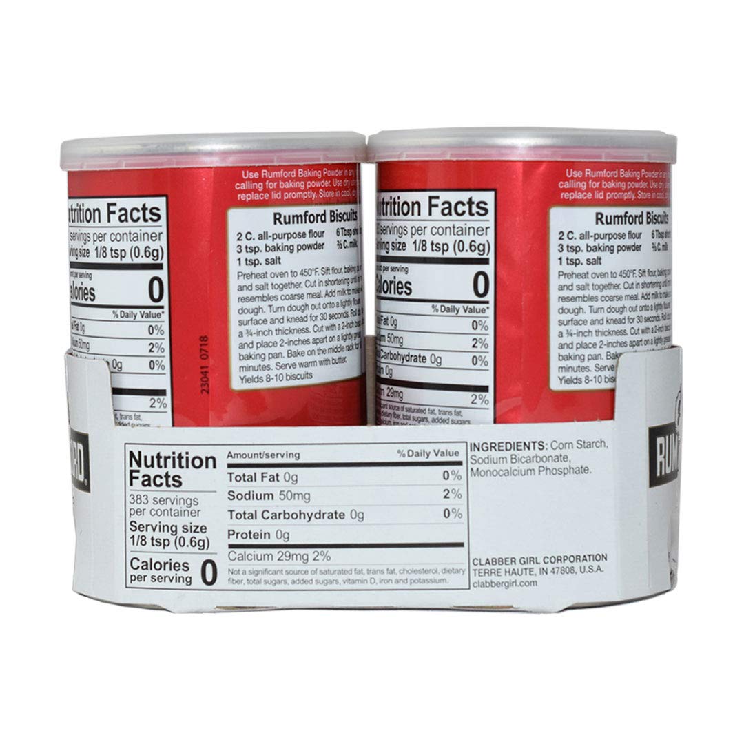 Rumford Baking Powder - 8.1 Ounce (Pack of 2) | Aluminum-Free, Non-GMO, Gluten-Free | Perfect for Baking Cakes, Cookies & Breads