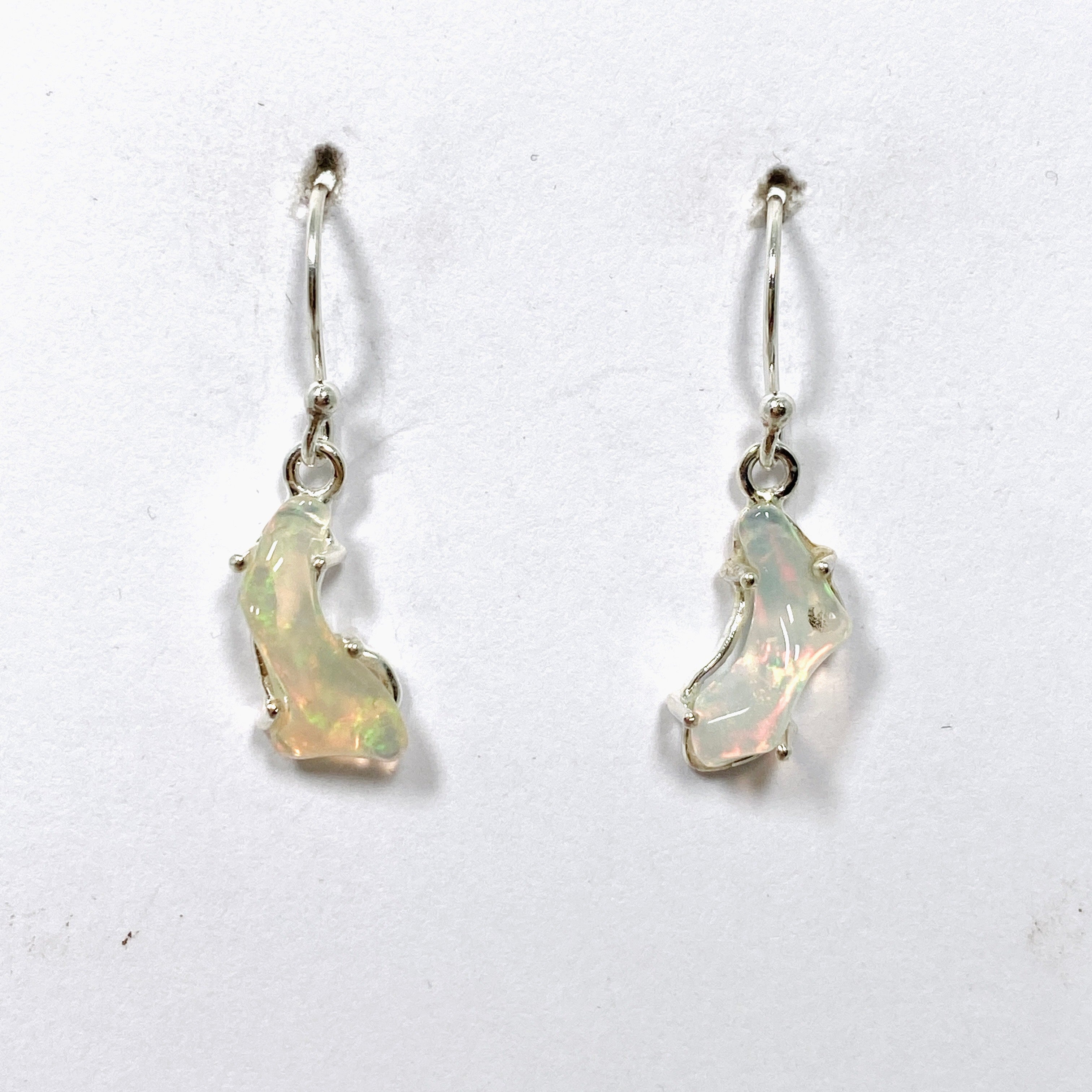 Ethiopian Opal Crystal Earrings KEGJ1531 - Natural Gemstone Jewelry for Women, Elegant Dangle Earrings for Party, Wedding & Special Occasions
