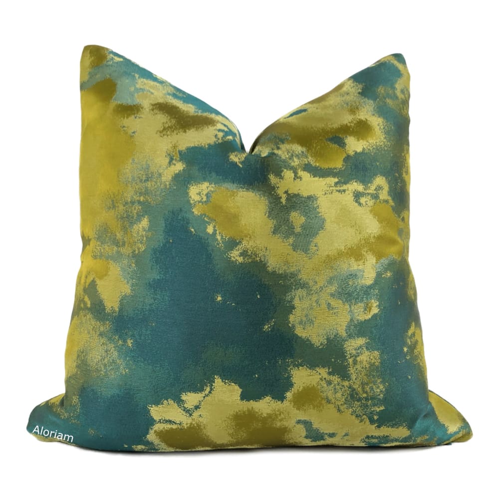 Lorenzo Green Chartreuse Abstract Tonal Pillow Cover - Modern Home Decor for Living Room, Bedroom, Sofa & Couch