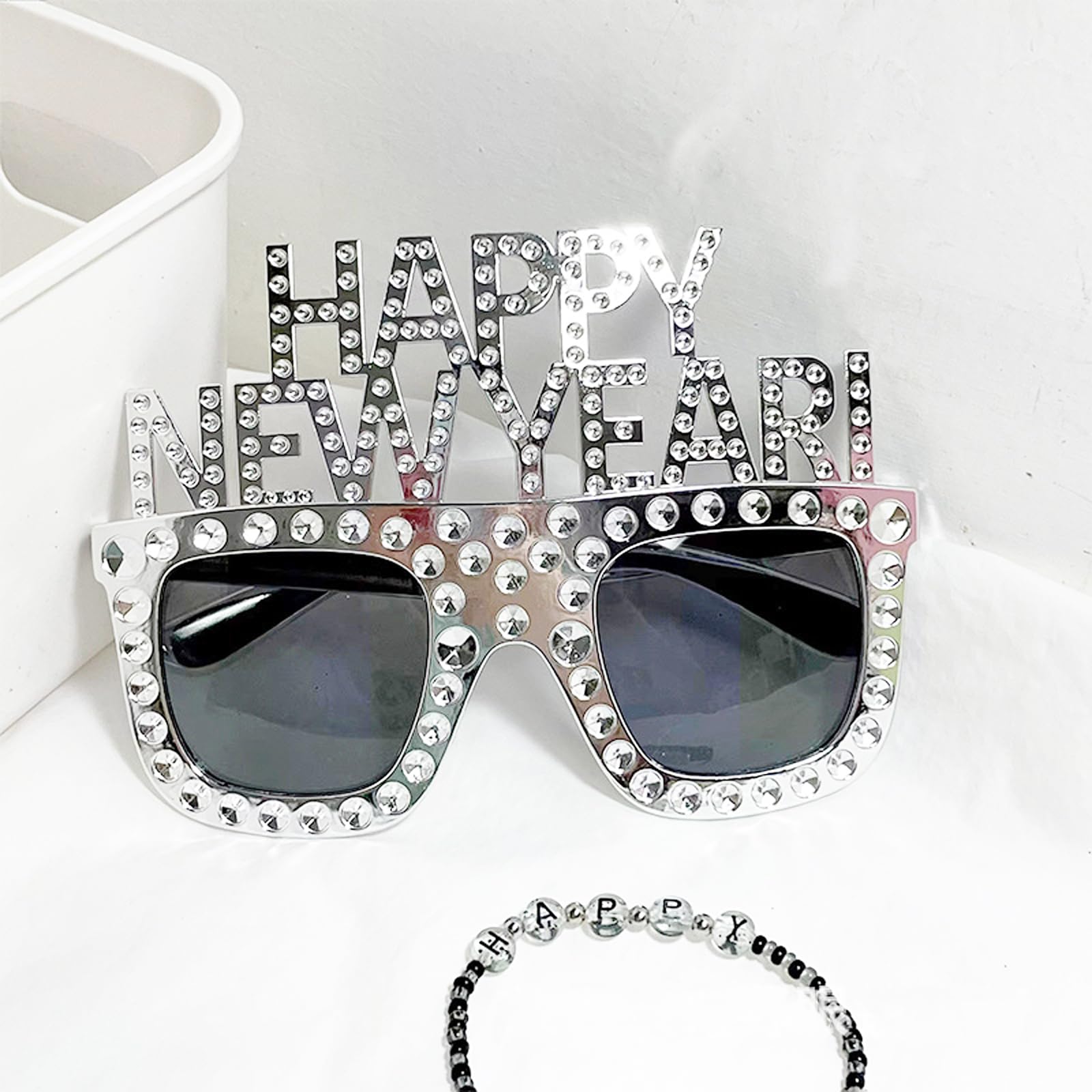 BinaryABC 2025 New Year's Eve Party Glasses - Fun & Festive Eyewear for Celebrations - Perfect for NYE Parties, Countdown Events & Holiday Gatherings
