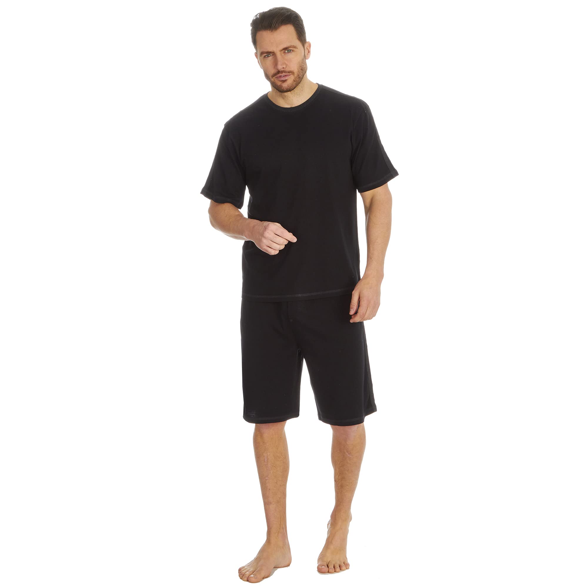 Men's Contrast Stripe Lounge & Pajama Shorts Set - Comfortable Sleepwear for Relaxing at Home or Vacation