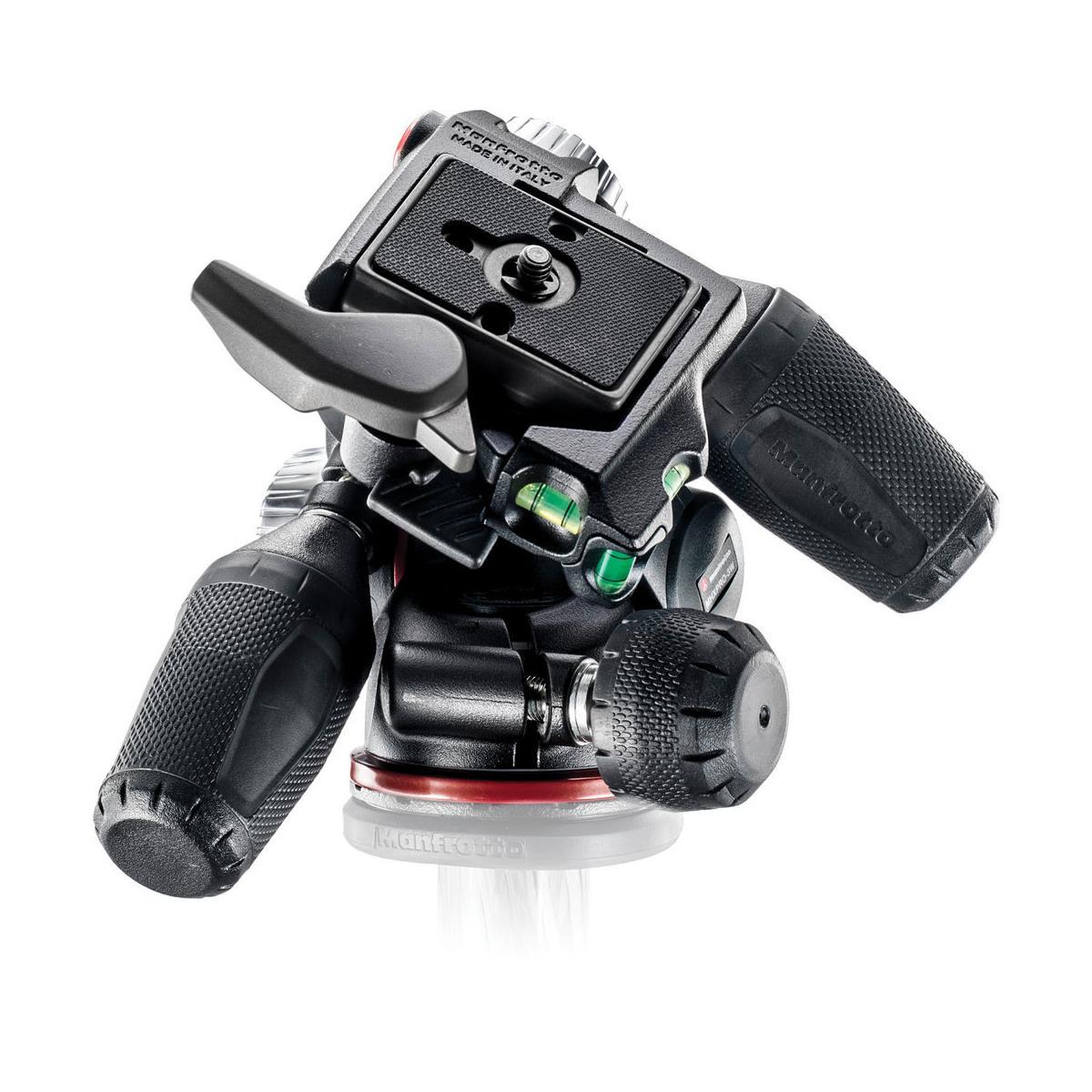 Manfrotto MHXPRO-3W Professional 3-Way Pan/Tilt Head with Quick Release - Perfect for DSLR Cameras, Video Cameras & Tripods - Ideal for Photography, Videography & Studio Work