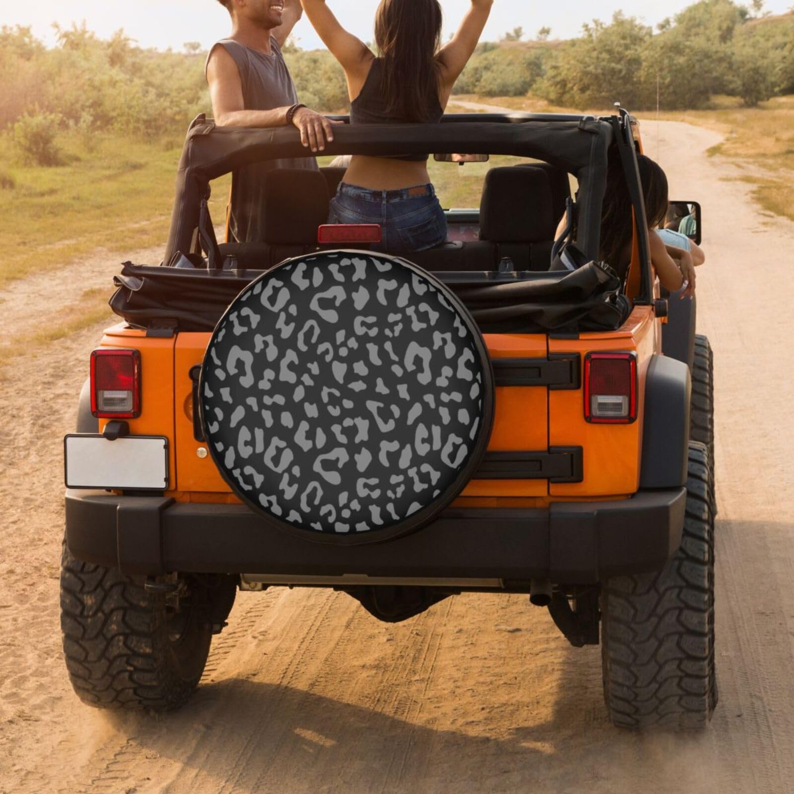 Foruidea 16 Inch Leopard Print Spare Tire Cover - Dust-Proof Wheel Protector for Trailers, RVs, SUVs & More | Perfect for Outdoor Adventures & Road Trips