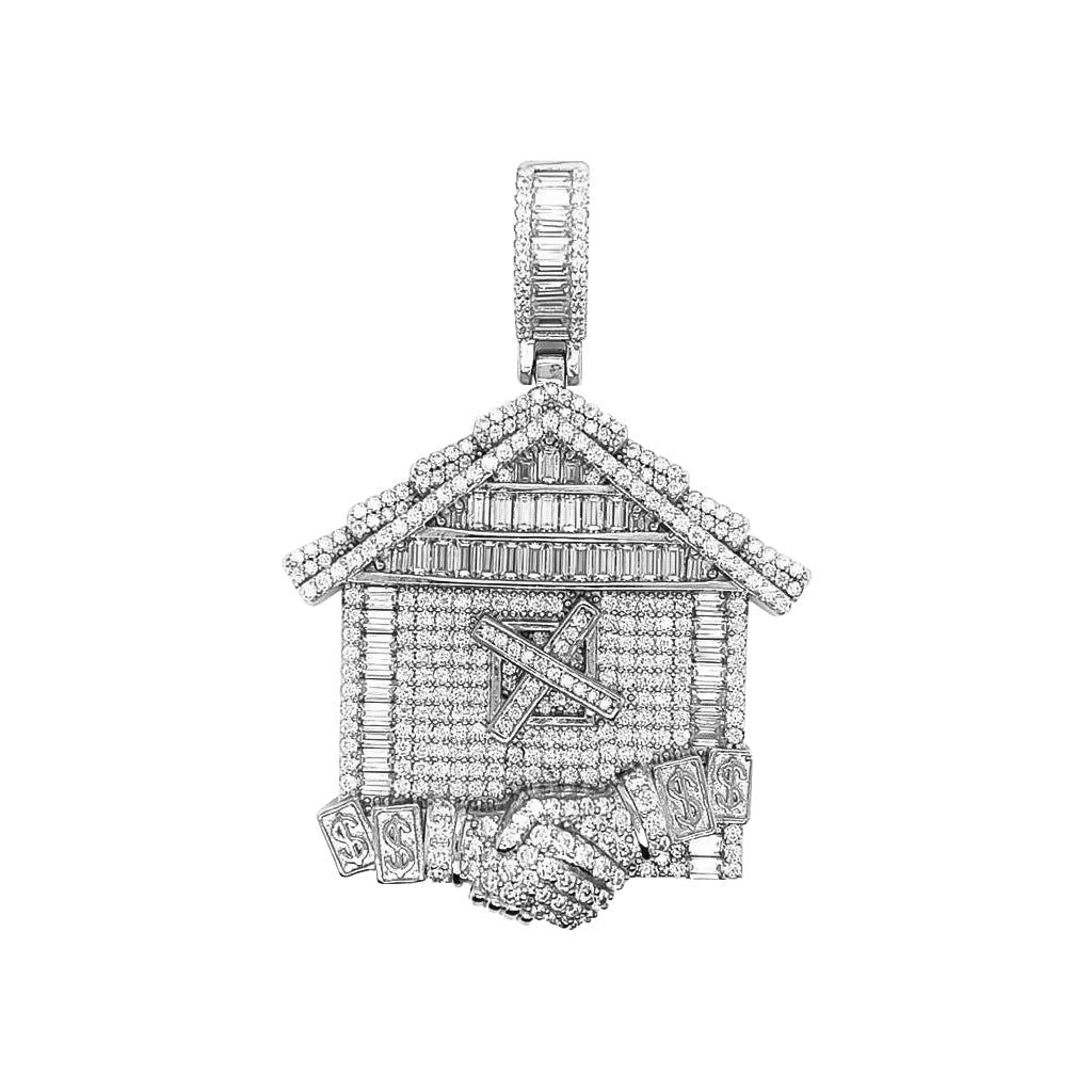 5.32 CTW Baguette Moissanite Silver Hip Hop Pendant Necklace for Women - Elegant Designer Jewelry for Parties, Gifts & Everyday Wear