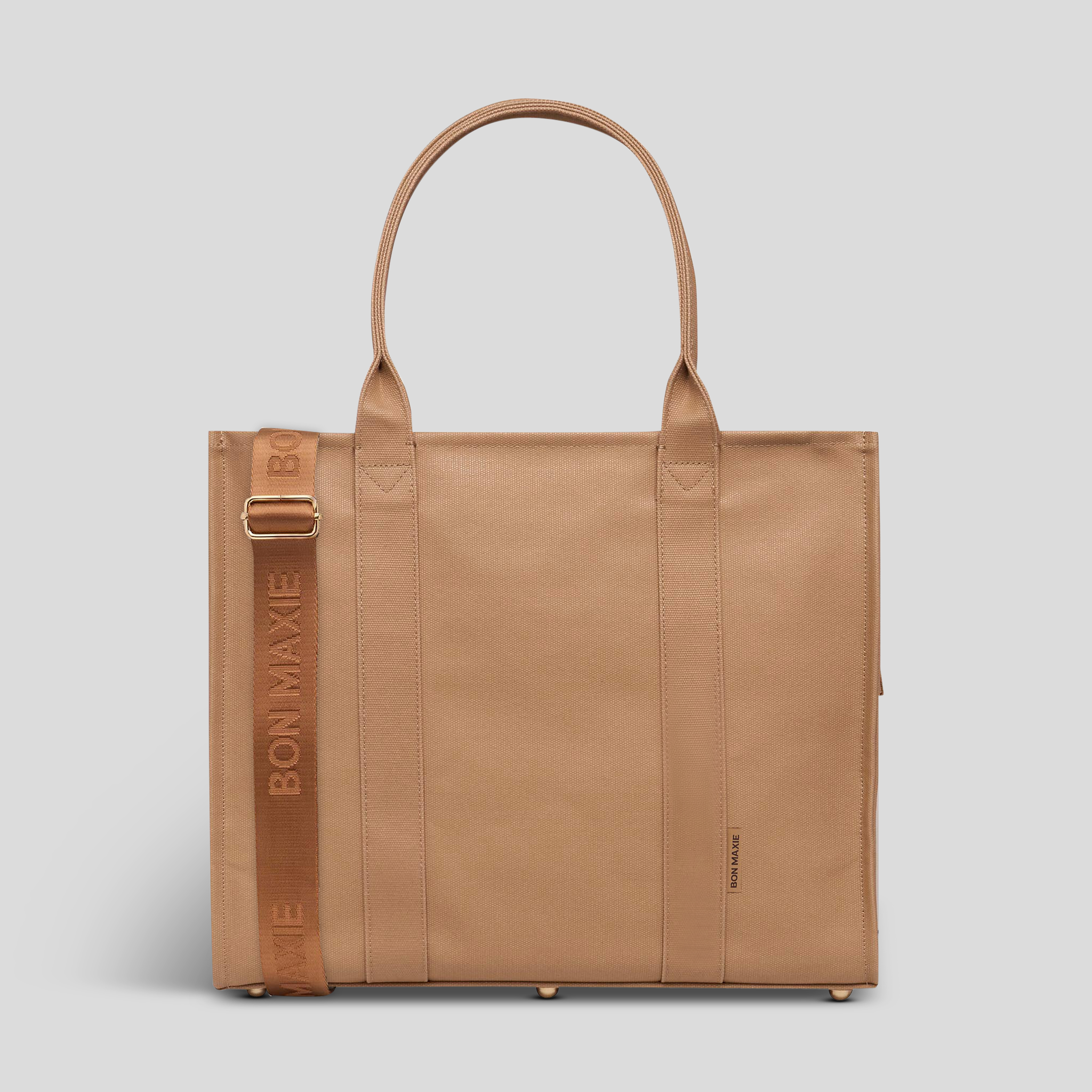 Large Bon Vivant Structured Tote Bag in Tan - Stylish & Spacious Handbag for Work, Travel & Everyday Use