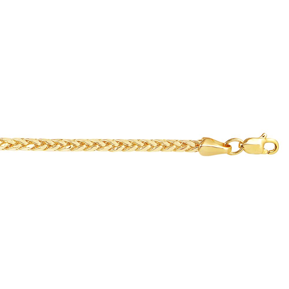 14K Gold 2.7mm Diamond Cut Lite Round Wheat Chain - Elegant Jewelry for Women & Men, Perfect for Layering, Gifts & Everyday Wear
