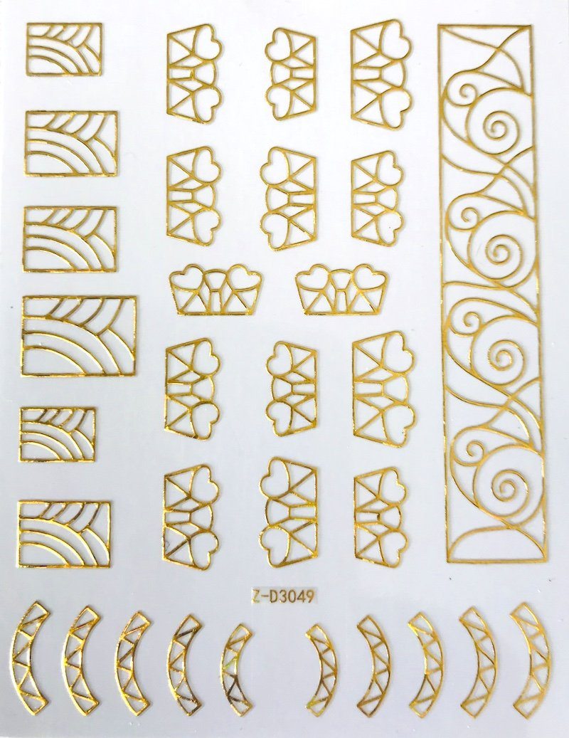 Nail Art Stickers LINES Collection - Premium Self-Adhesive Nail Decals for Women, DIY Manicure Designs - Perfect for Parties, Weddings, and Everyday Fashion Accessories