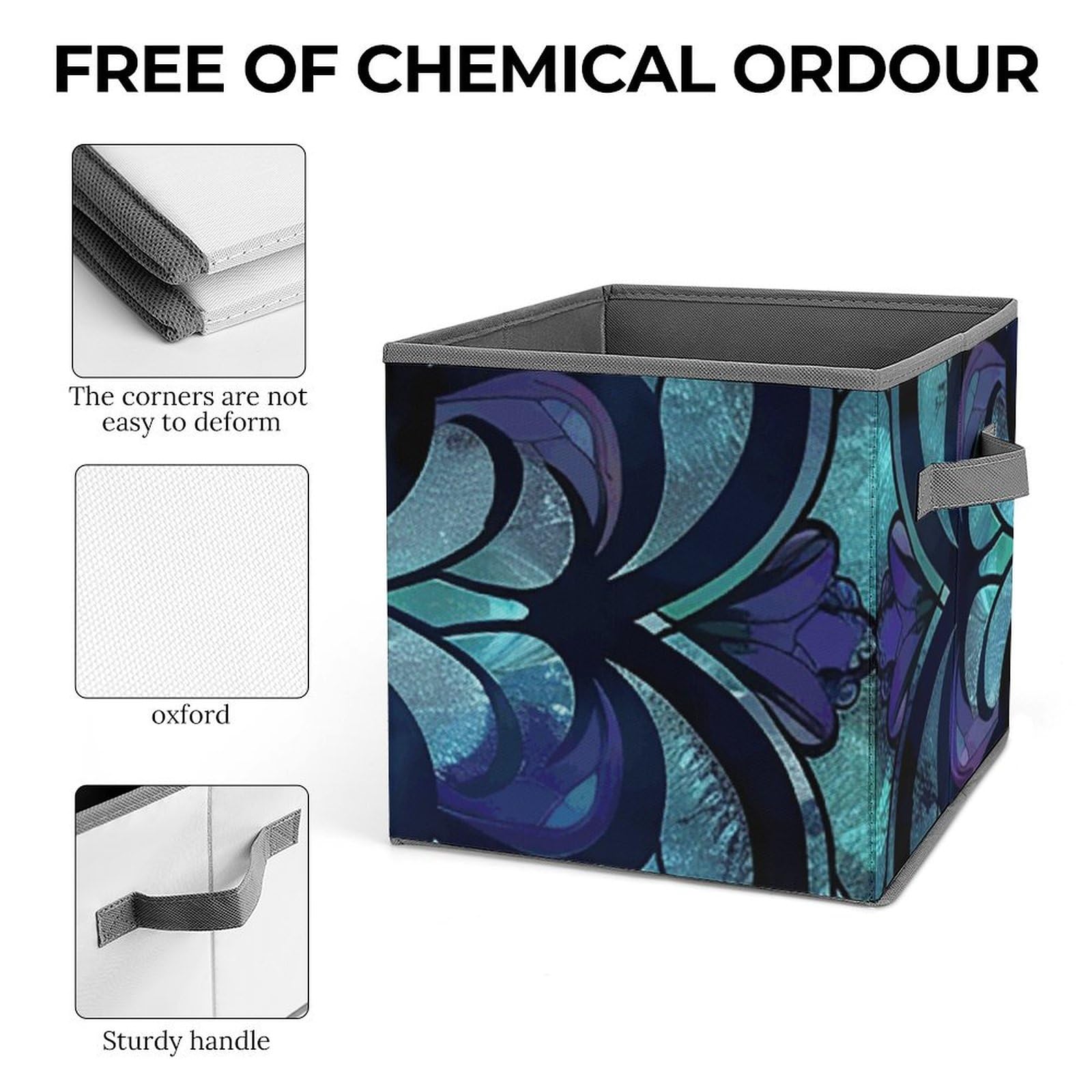 Large Collapsible Storage Bins with Handles - 10.6