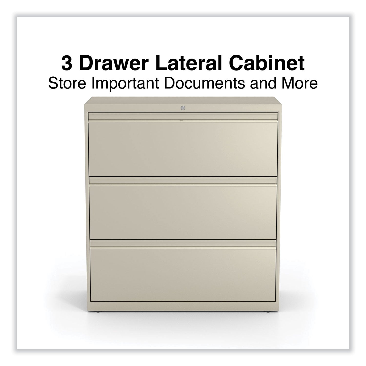 Alera® 3-Drawer Lateral File Cabinet - Legal/Letter/A4/A5 Size - Putty Finish (36