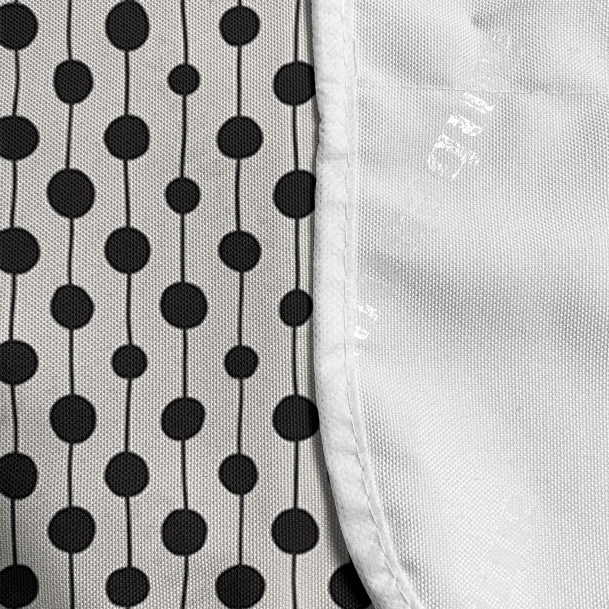 Ambesonne Abstract Microwave Oven Cover - Hand Drawn Vertical Stripes & Polka Dots Waterproof Kitchen Organizer with Pockets 36
