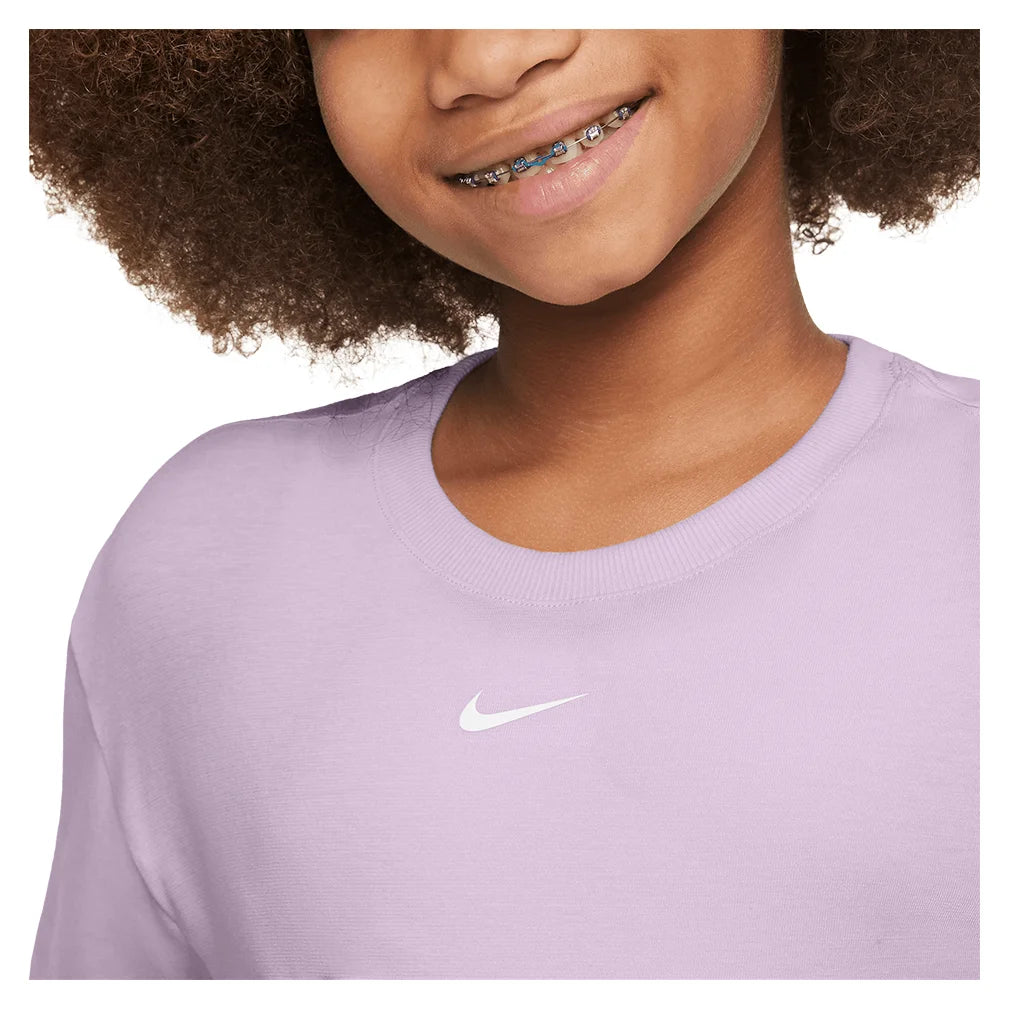 Girls' Relaxed Dri-FIT Short Sleeve T-Shirt - Moisture Wicking Activewear for Sports & Play - Perfect for Running, Yoga & Summer Outdoor Activities