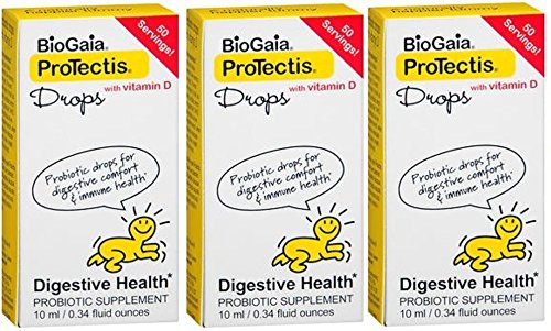 BioGaia ProTectis Probiotic Drops with Vitamin D3 for Babies - 10ml (3 Bottle Pack) | Supports Digestive Health & Immune System | Ideal for Newborns, Infants & Toddlers