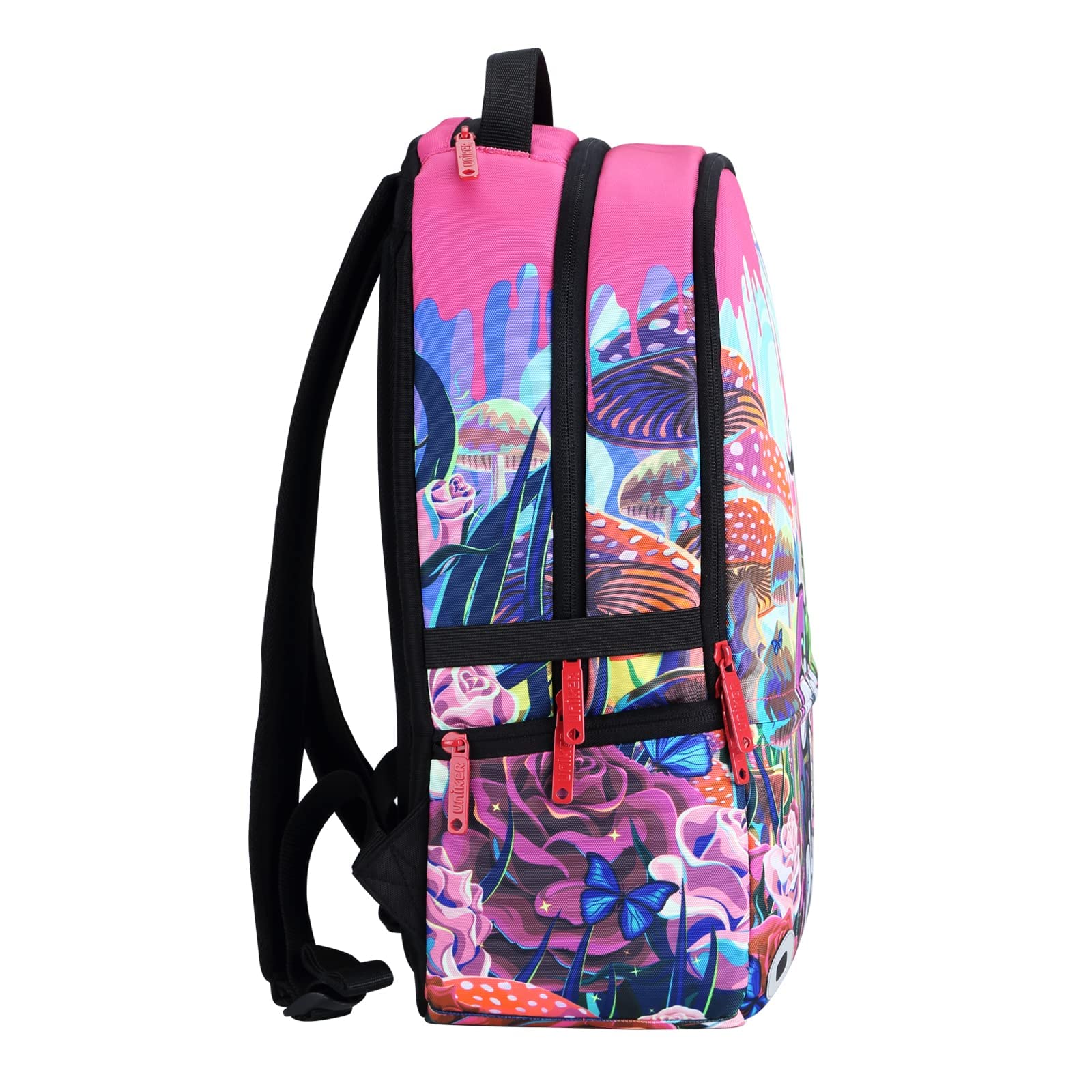 UNIKER Stylish Laptop Backpack for Women & Girls - USB Charging Port, Water Resistant, Fits 15.6 Inch Laptop - Graffiti Design School Backpack, Travel & Skateboard Friendly - Perfect for Work, College & Daily Commute
