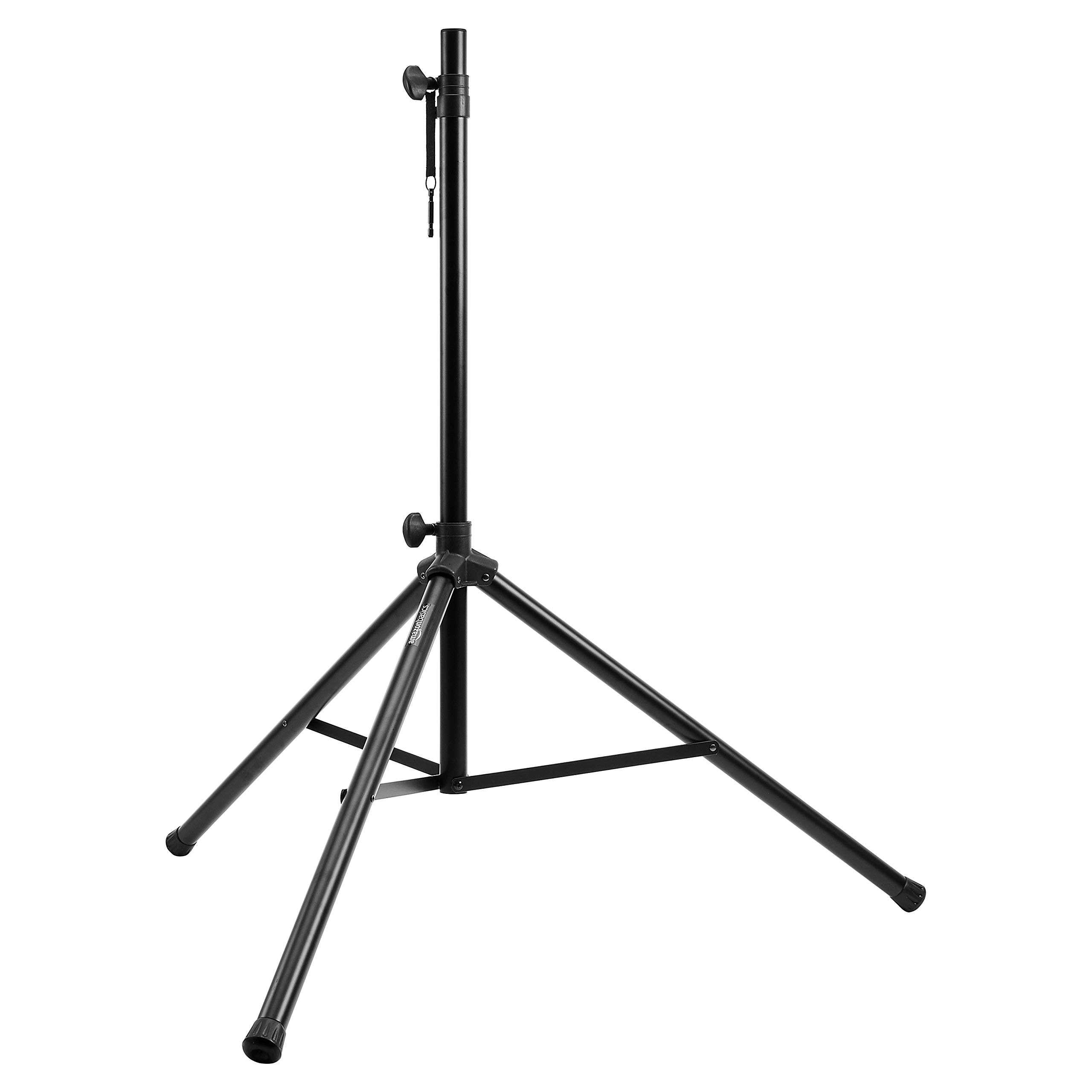Amazon Basics Adjustable Speaker Stand - 4.1 to 6.6-Foot Height, Heavy Duty Steel Construction for PA Systems, Studio Monitors & Home Theater Speakers - Perfect for DJs, Musicians & Audio Enthusiasts