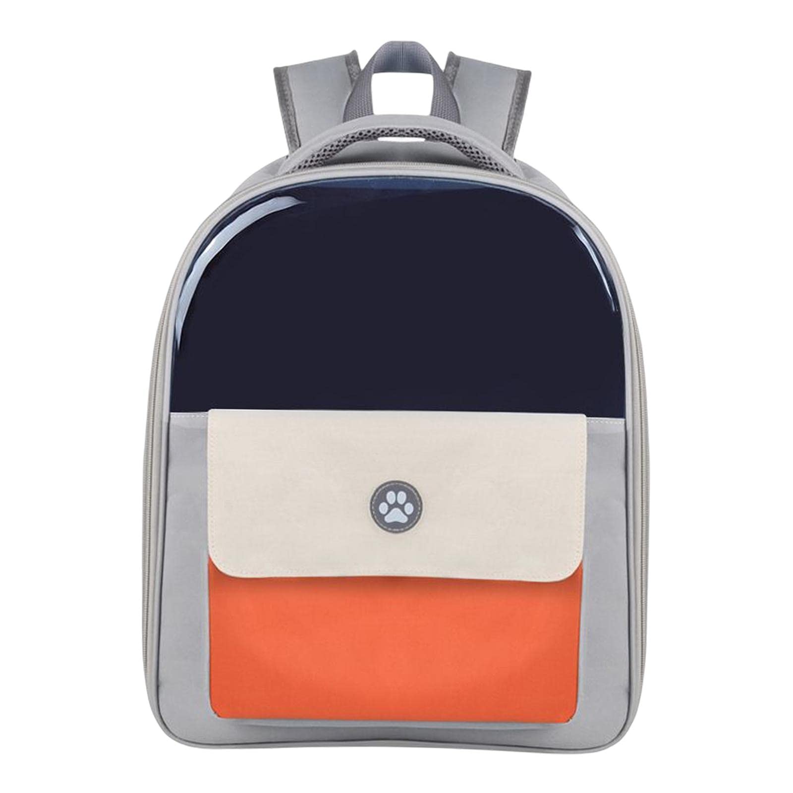 Enakshi Cat Carrier Backpack with Clear Window - Durable Oxford Fabric Pet Travel Bag for Small Dogs & Cats - Orange | Perfect for Air Travel, Vet Visits & Outdoor Adventures