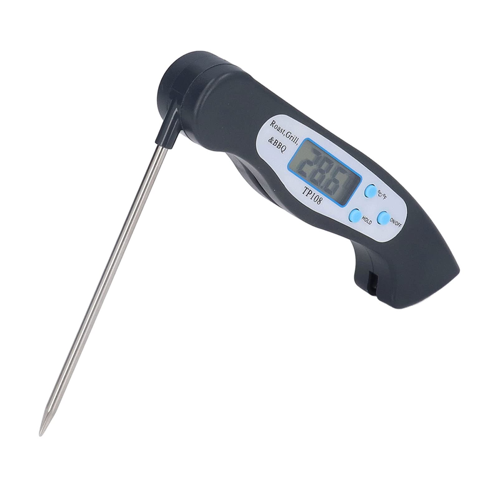 Digital Meat Thermometer with Magnetic Back & Folding Probe - Instant Read Food Thermometer for Grilling, BBQ, Baking, and Kitchen Cooking | Perfect for Steak, Turkey, and Meat Temperature Monitoring